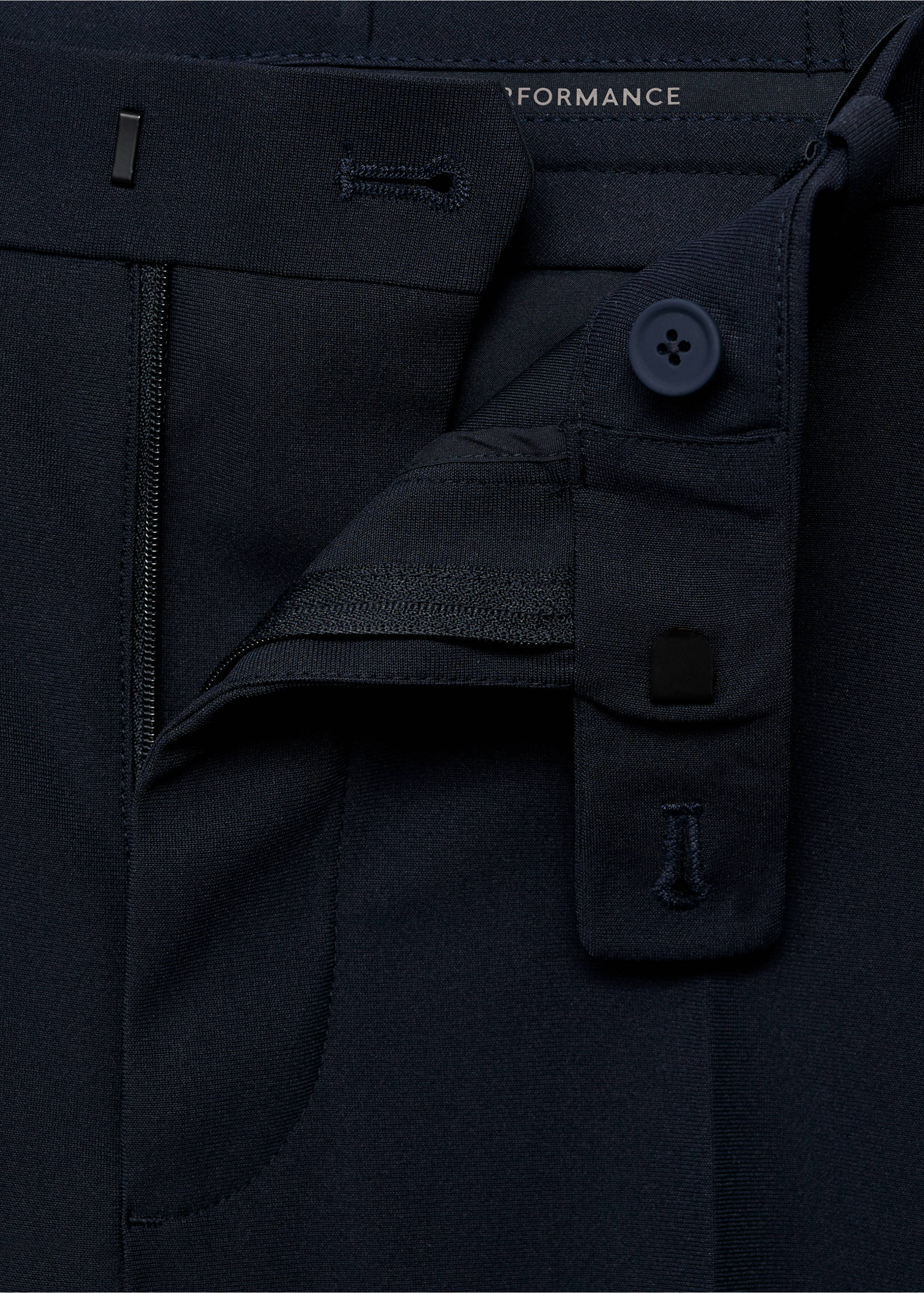 Zurich slim-fit Thermolite® suit trousers - Details of the article 0, Navy. Ref: 17065970-00.