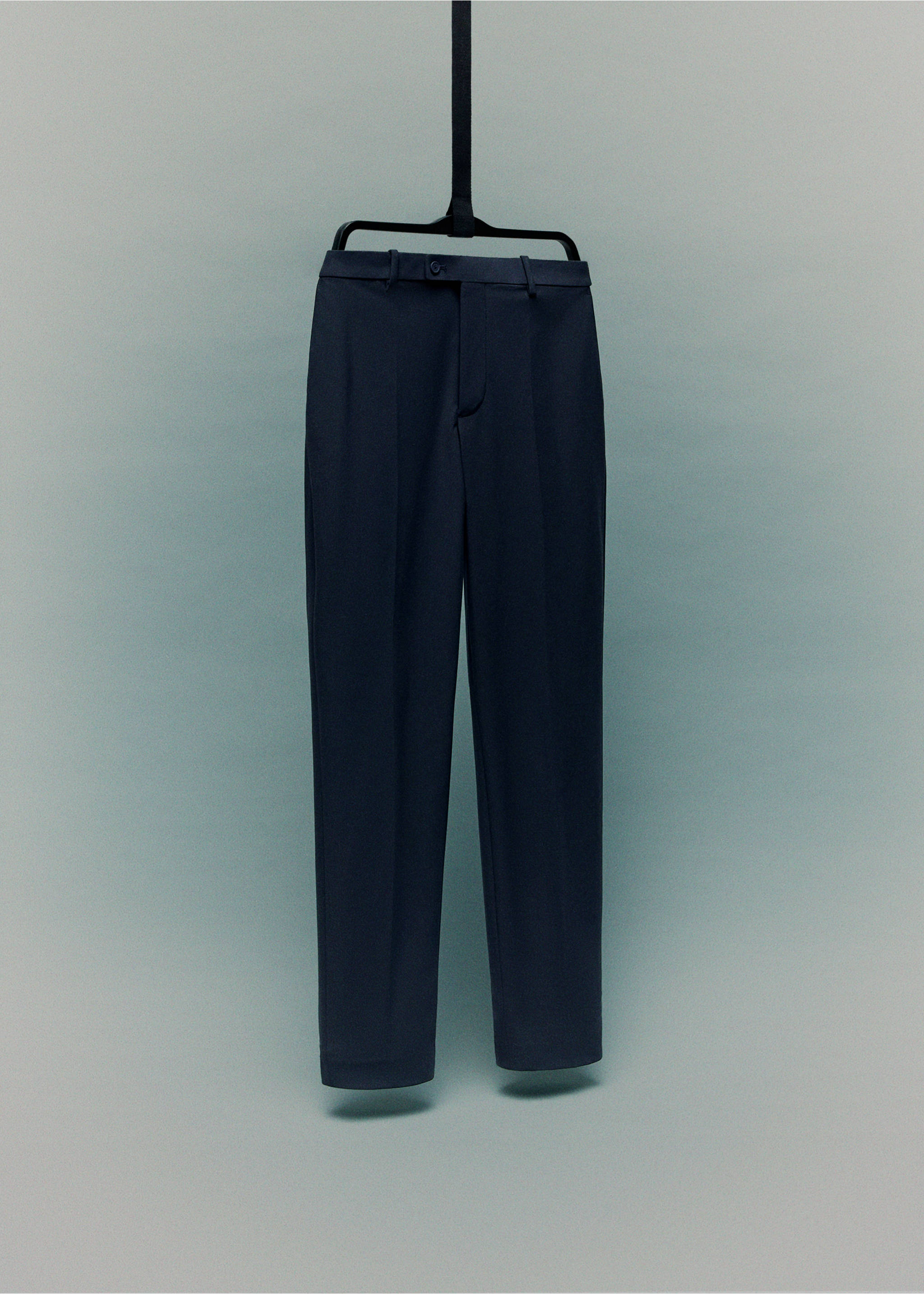 Zurich slim-fit Thermolite® suit trousers - Details of the article 9, Navy. Ref: 17065970-00.