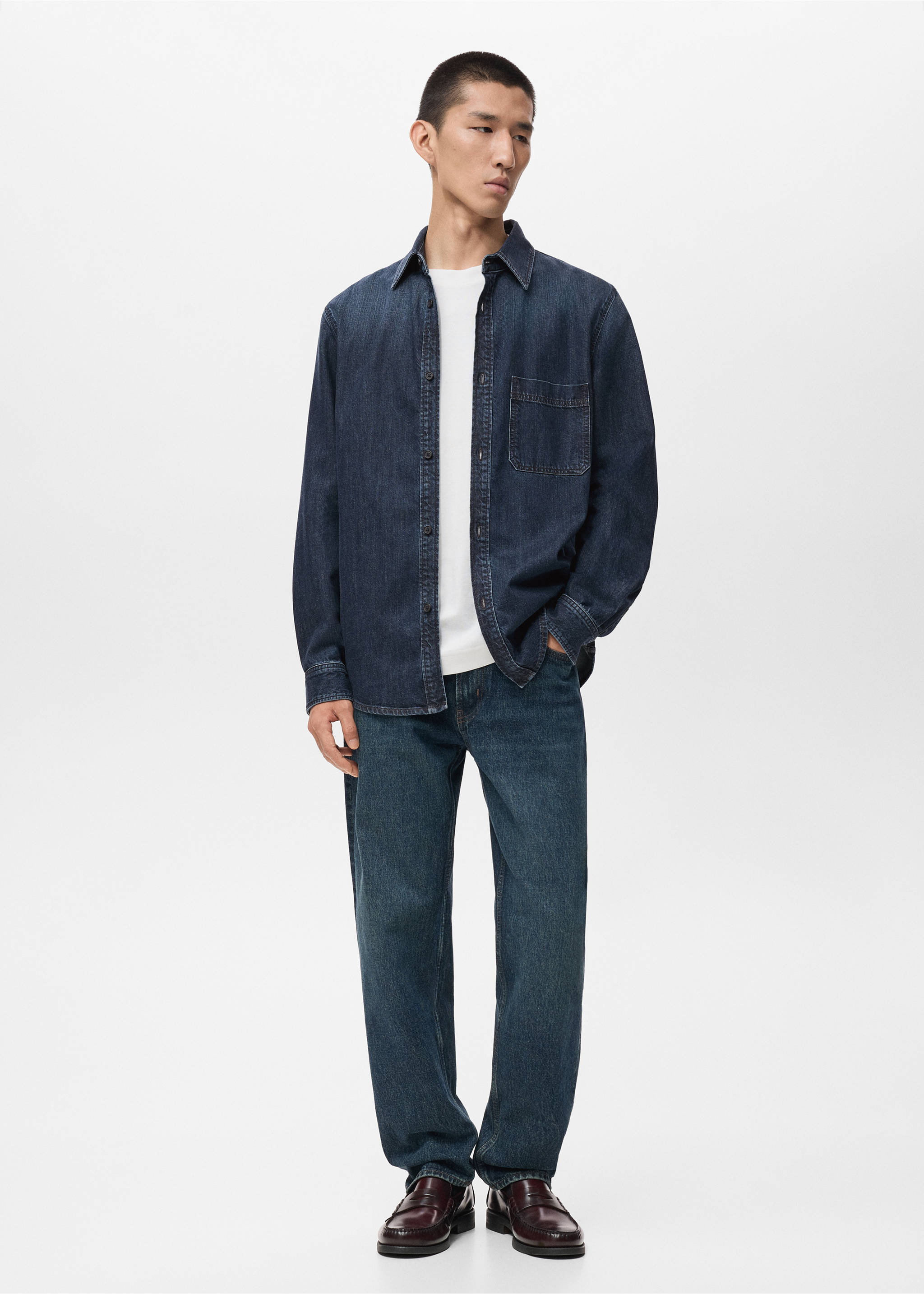 Pocket denim overshirt - General plane, Open Blue. Ref: 17065971-00.