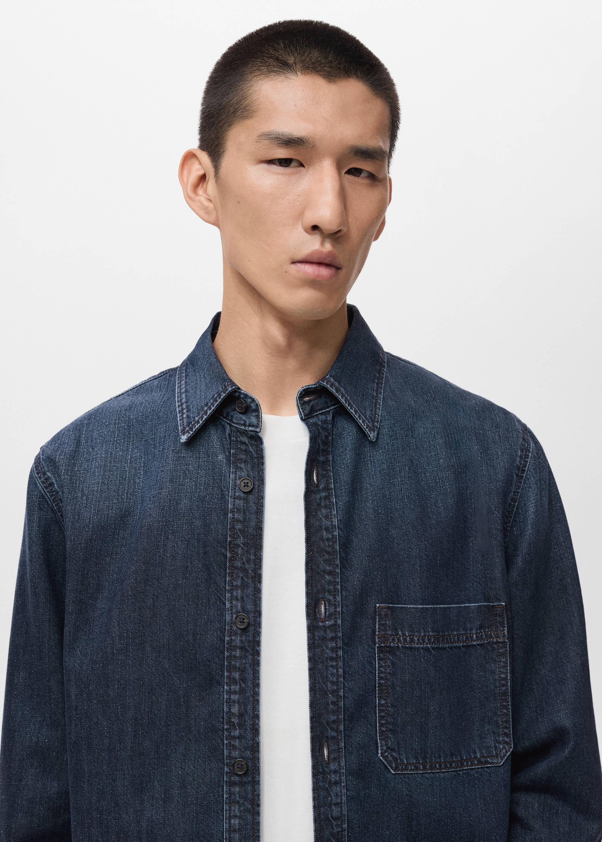 Pocket denim overshirt - Details of the article 1