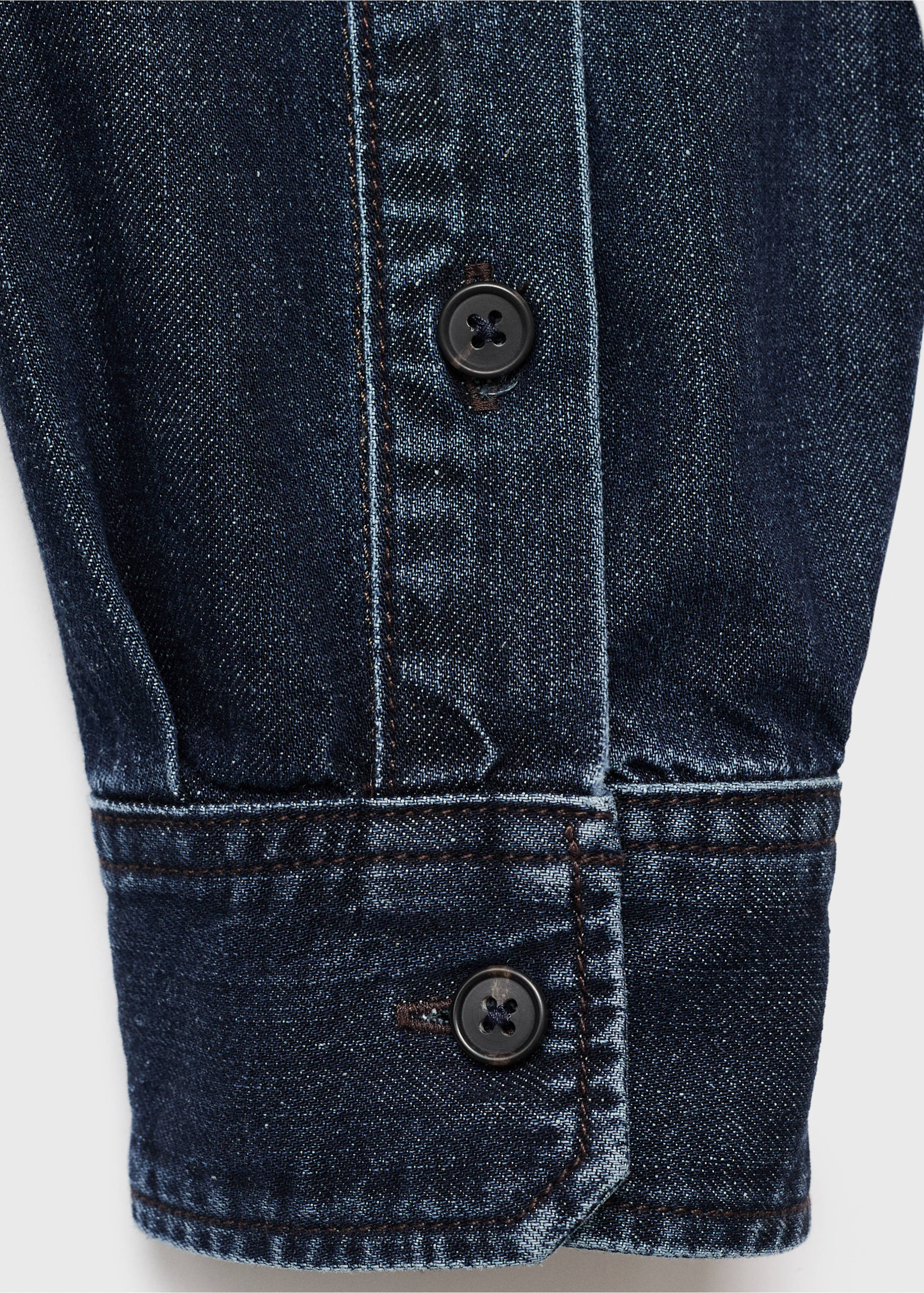 Pocket denim overshirt - Details of the article 0, Open Blue. Ref: 17065971-00.