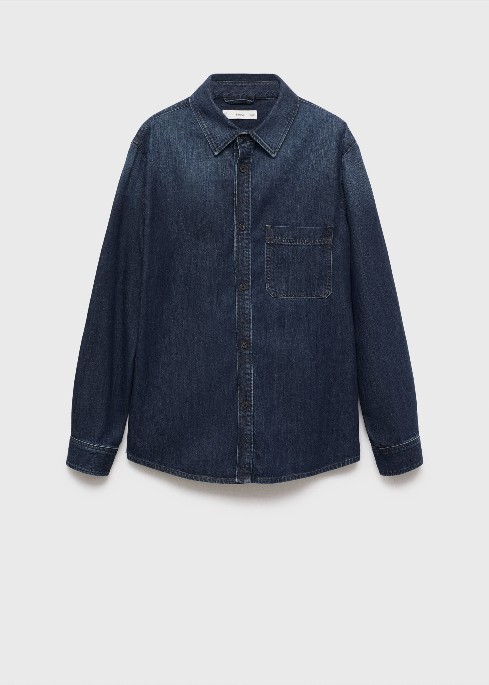 Pocket denim overshirt - Article without model, Open Blue. Ref: 17065971-00.