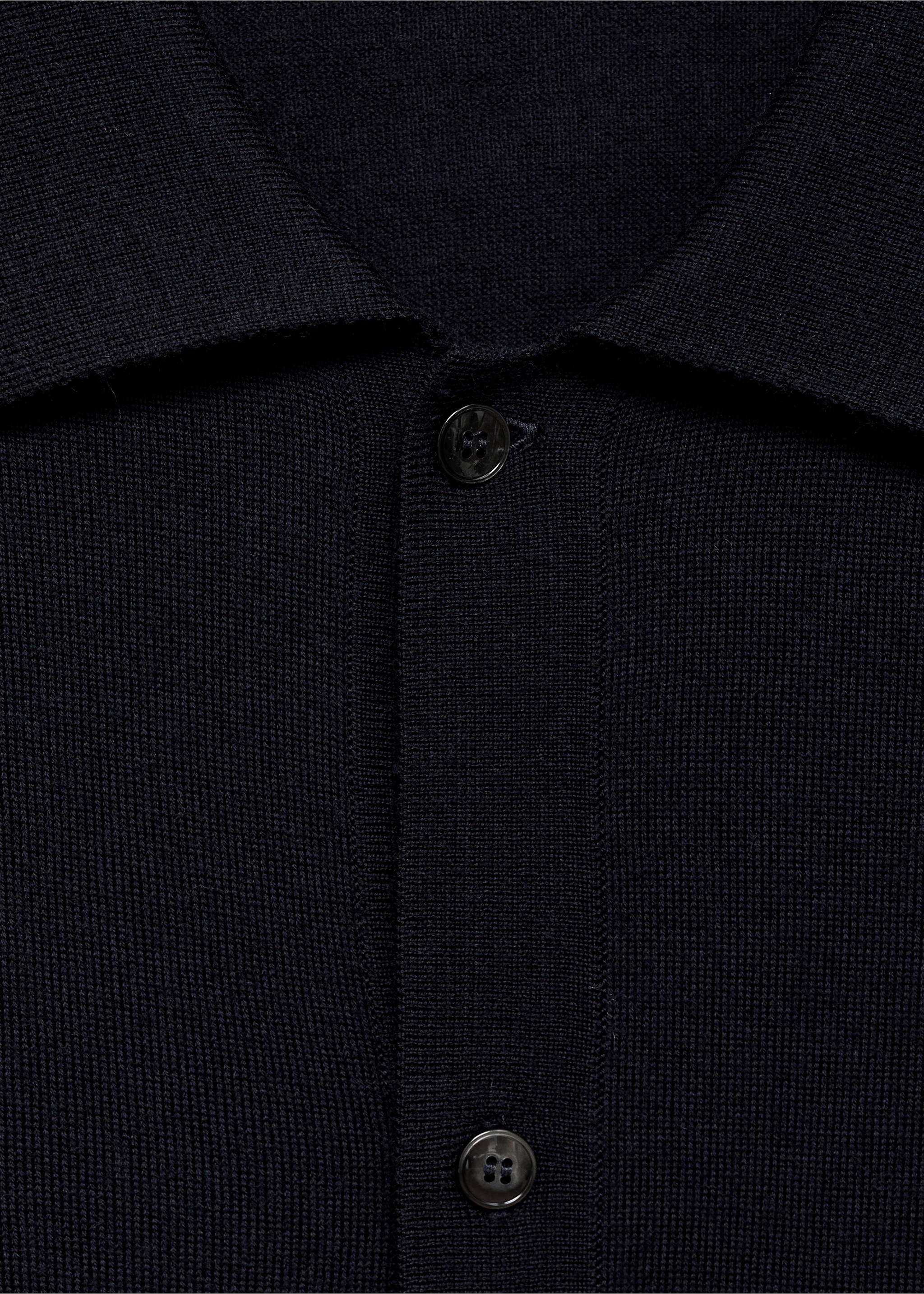 100% merino wool cardigan - Details of the article 8, Navy. Ref: 17065972-00.