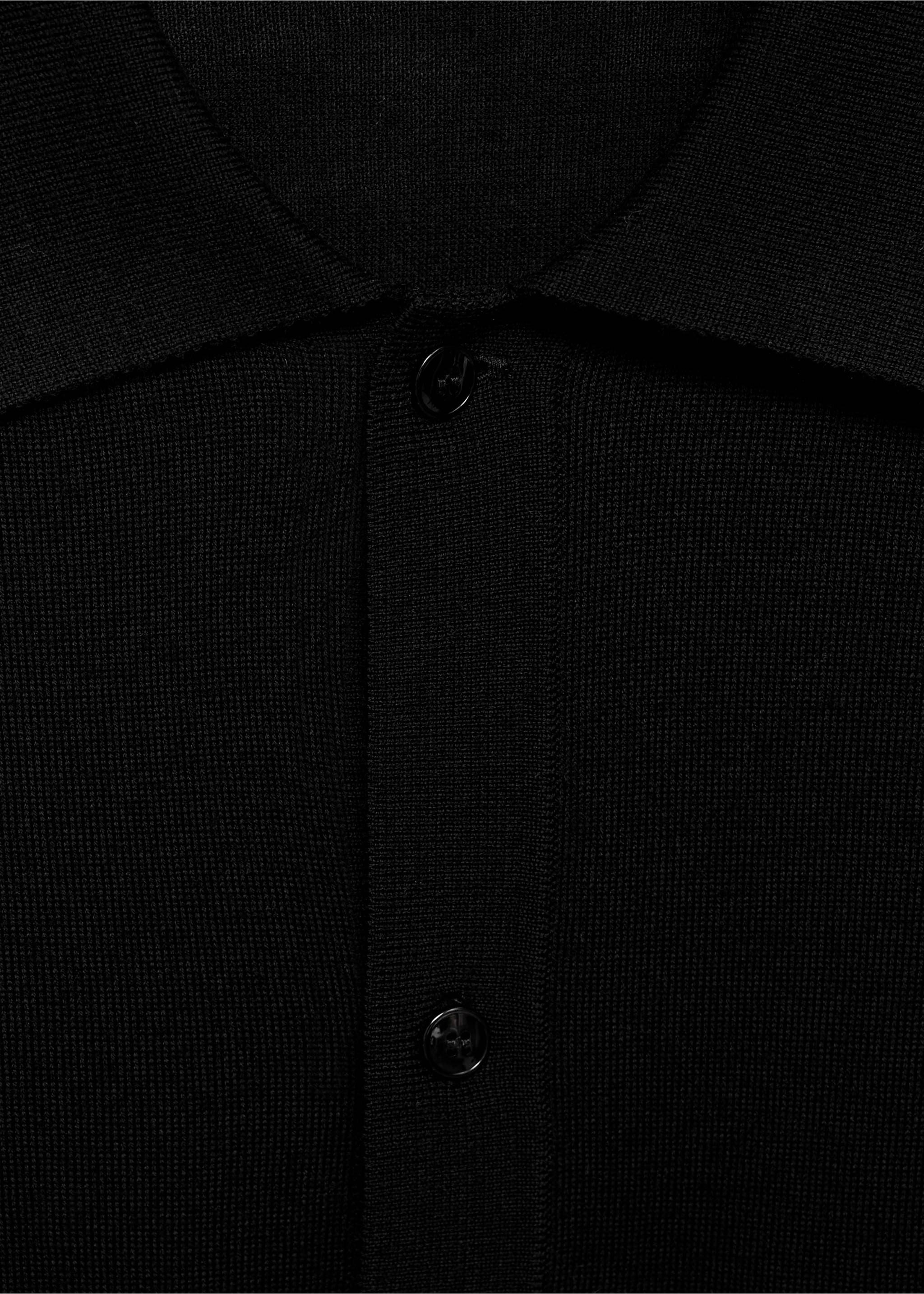 Kardigan 100% vlna merino - Detail zboží 8, Černá. Ref: 17065972-00.