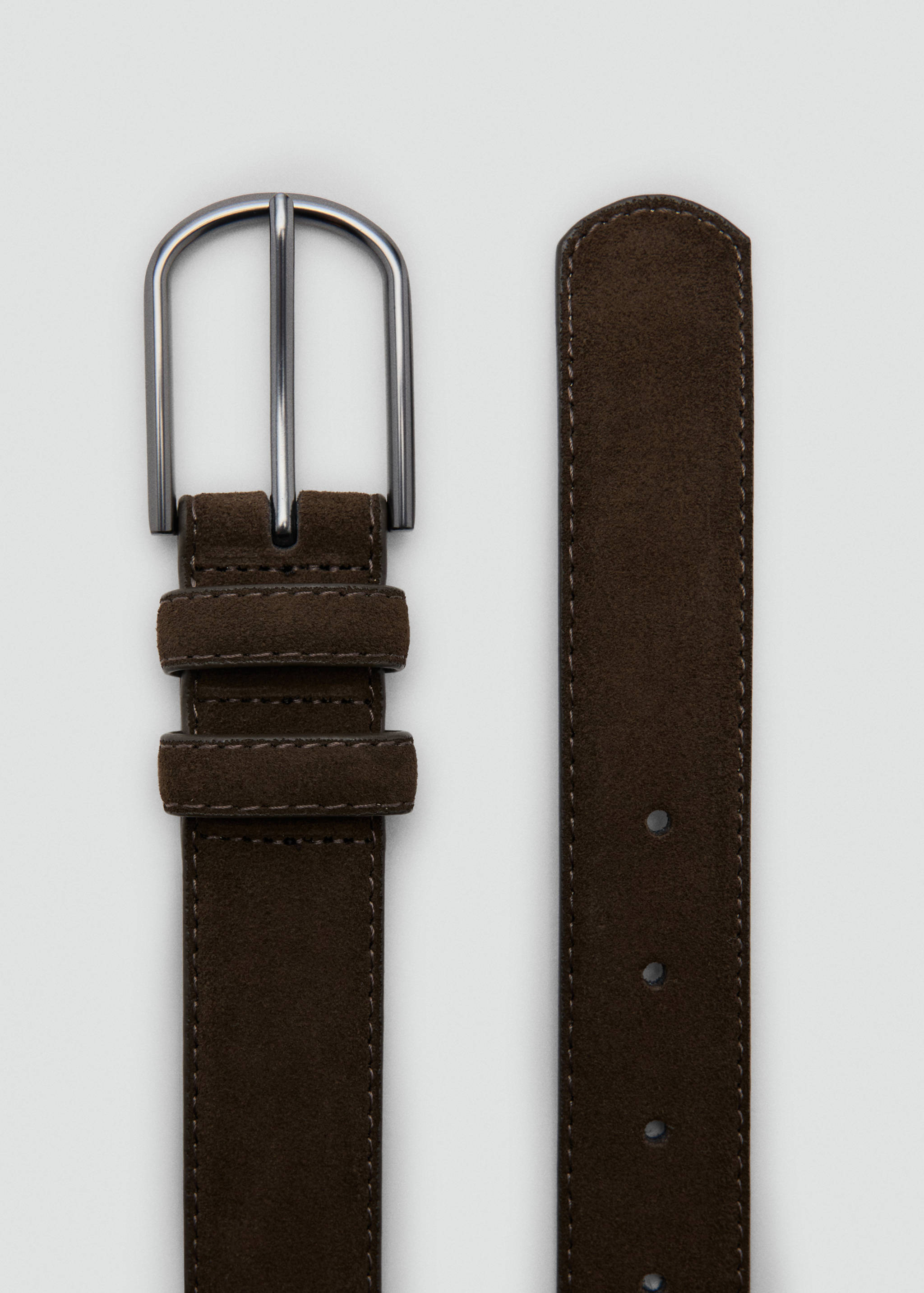 Suede leather belt - Medium plane