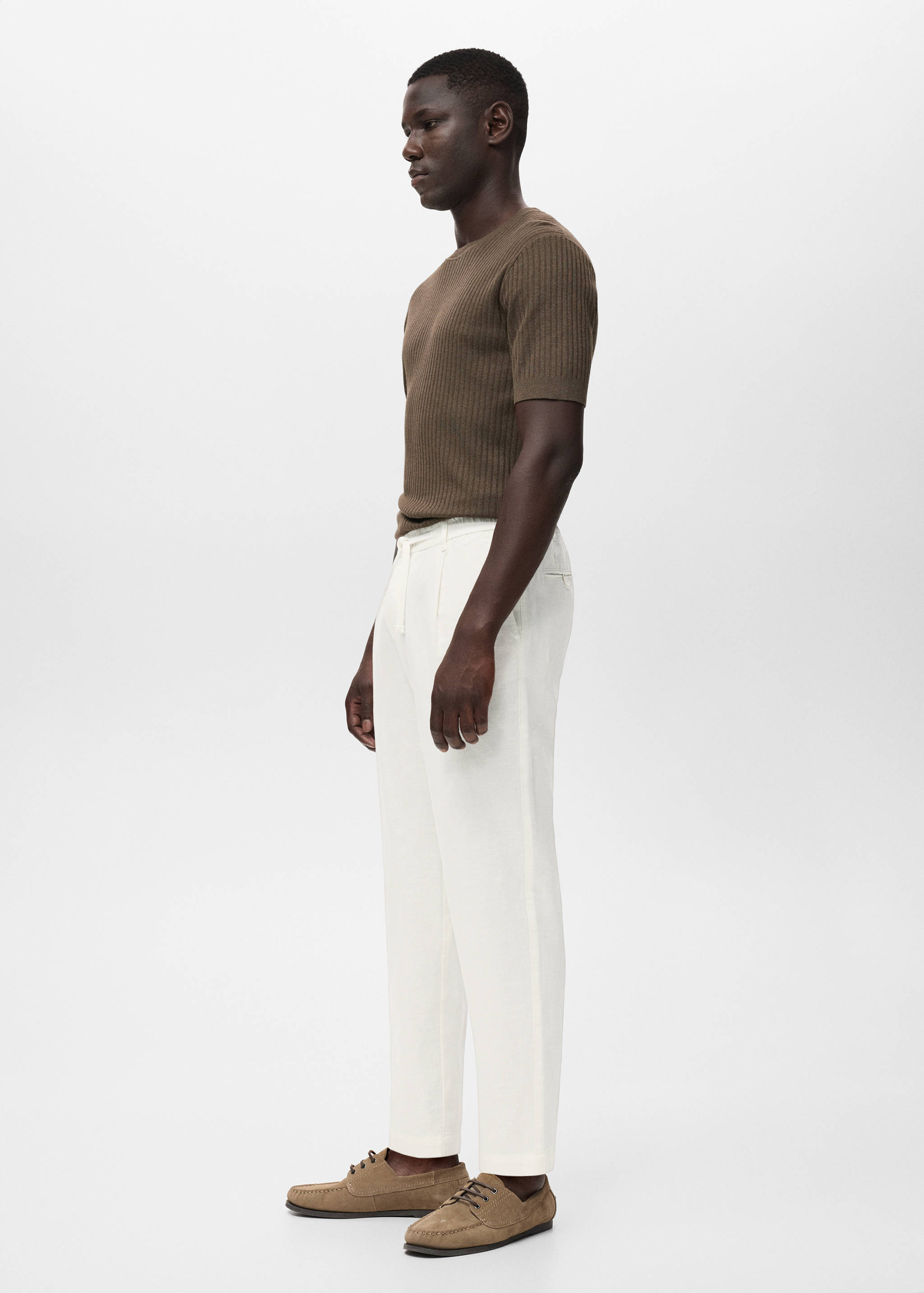 Slim-fit trousers with drawstring - Details of the article 2