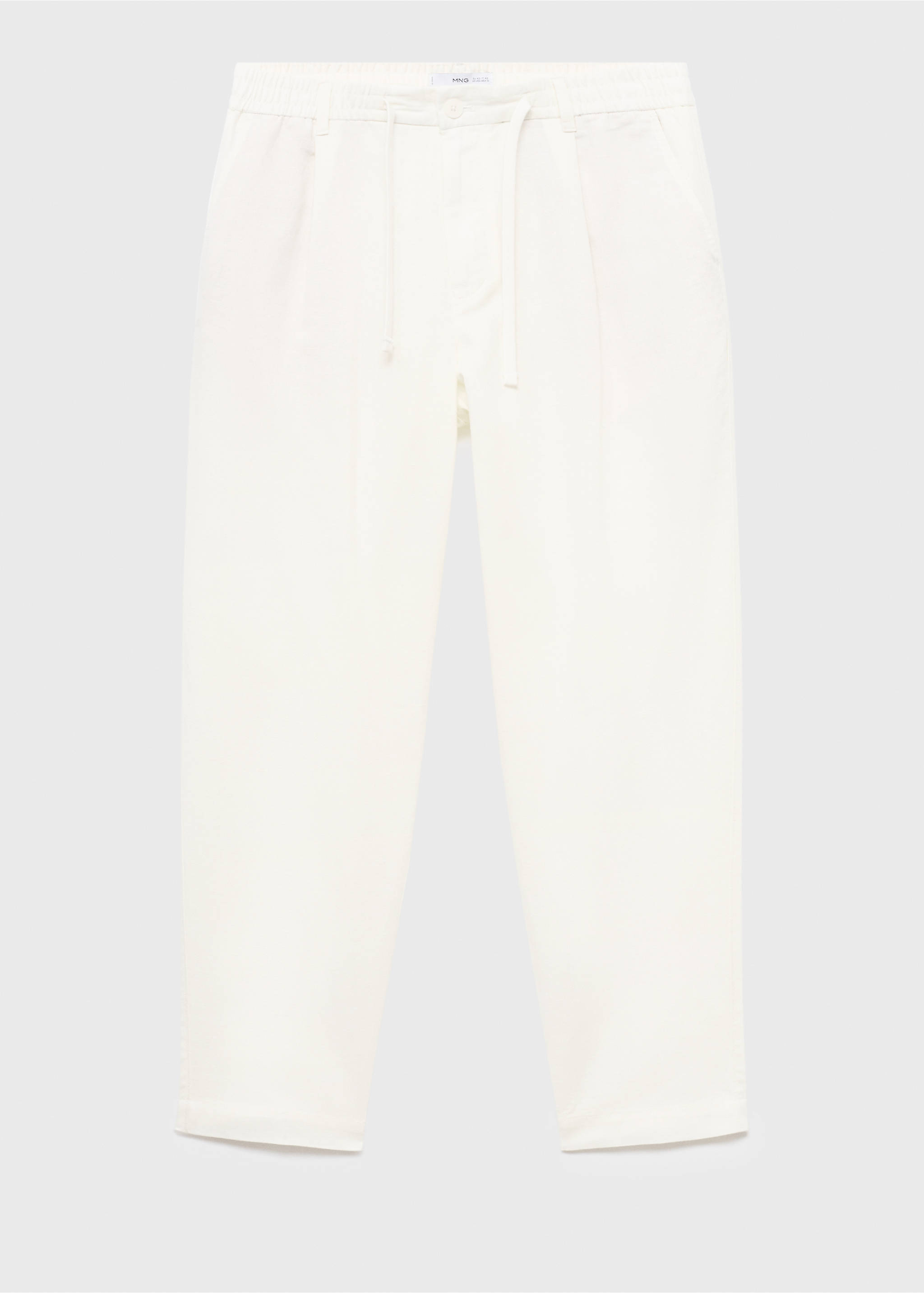 Slim-fit trousers with drawstring - Article without model, White. Ref: 17065975-00.