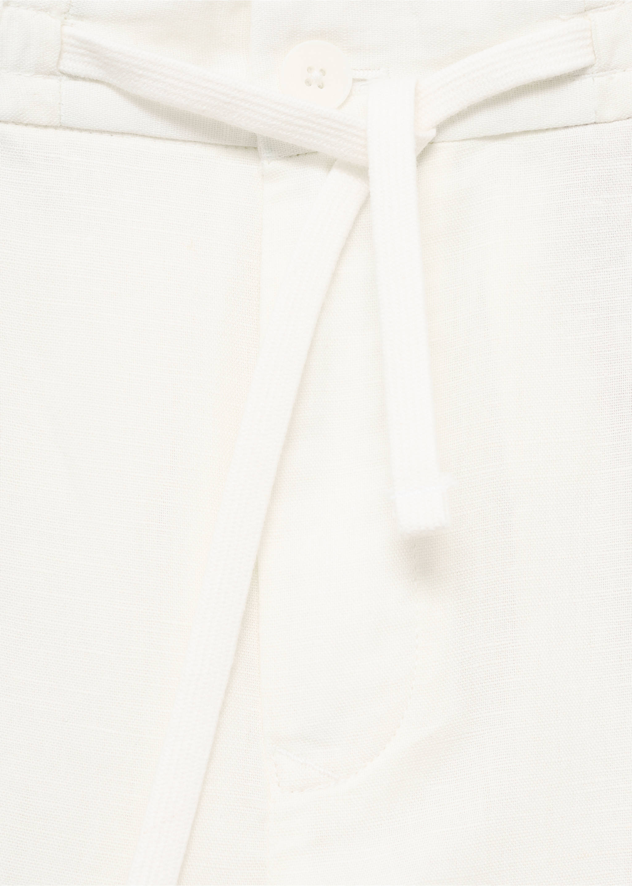 Slim-fit trousers with drawstring - Details of the article 0, White. Ref: 17065975-00.