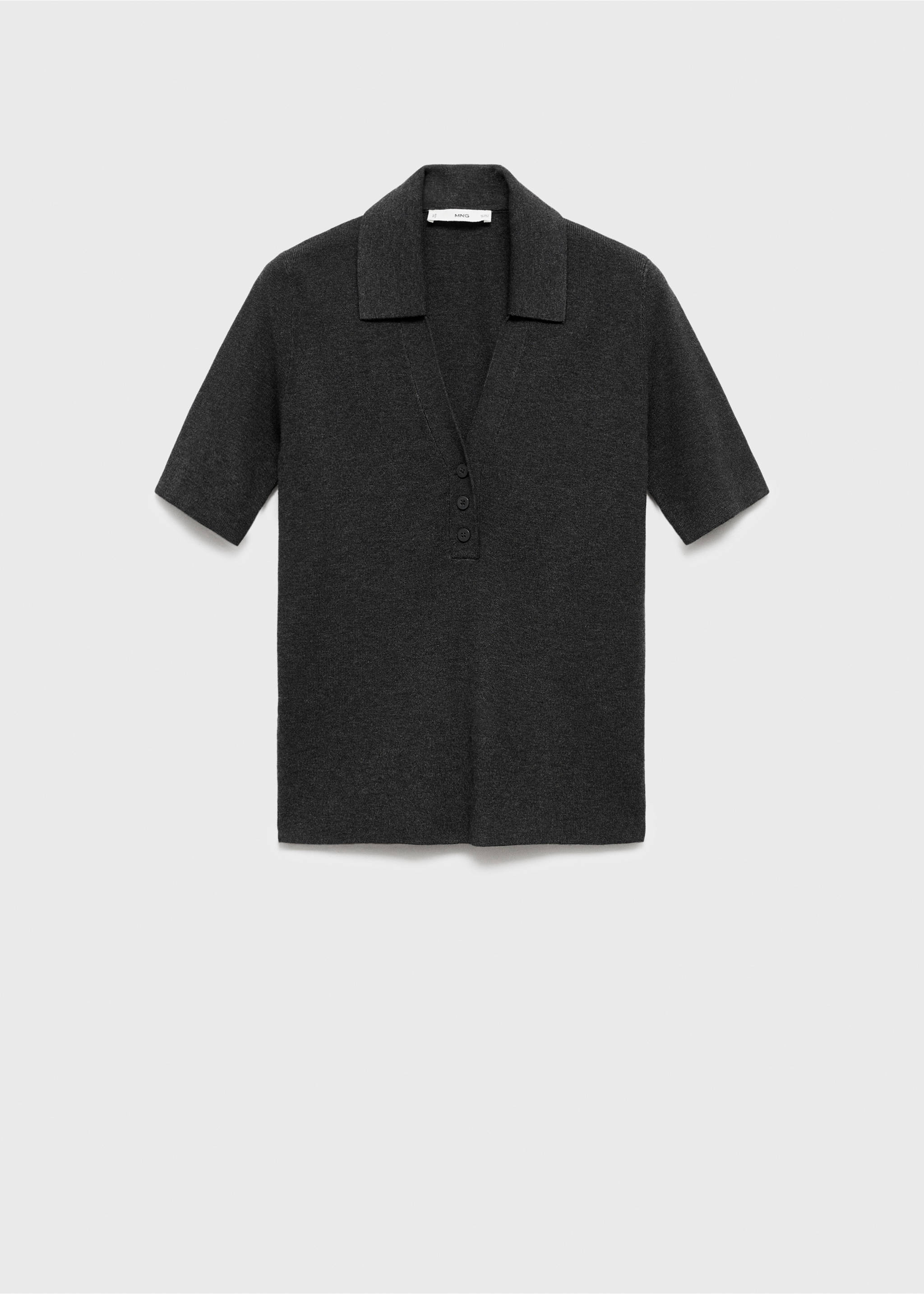 Svetr s košilovým límečkem z jemného úpletu - Zboží bez modelu, Středně šedá vigore. Ref: 17065981-00.