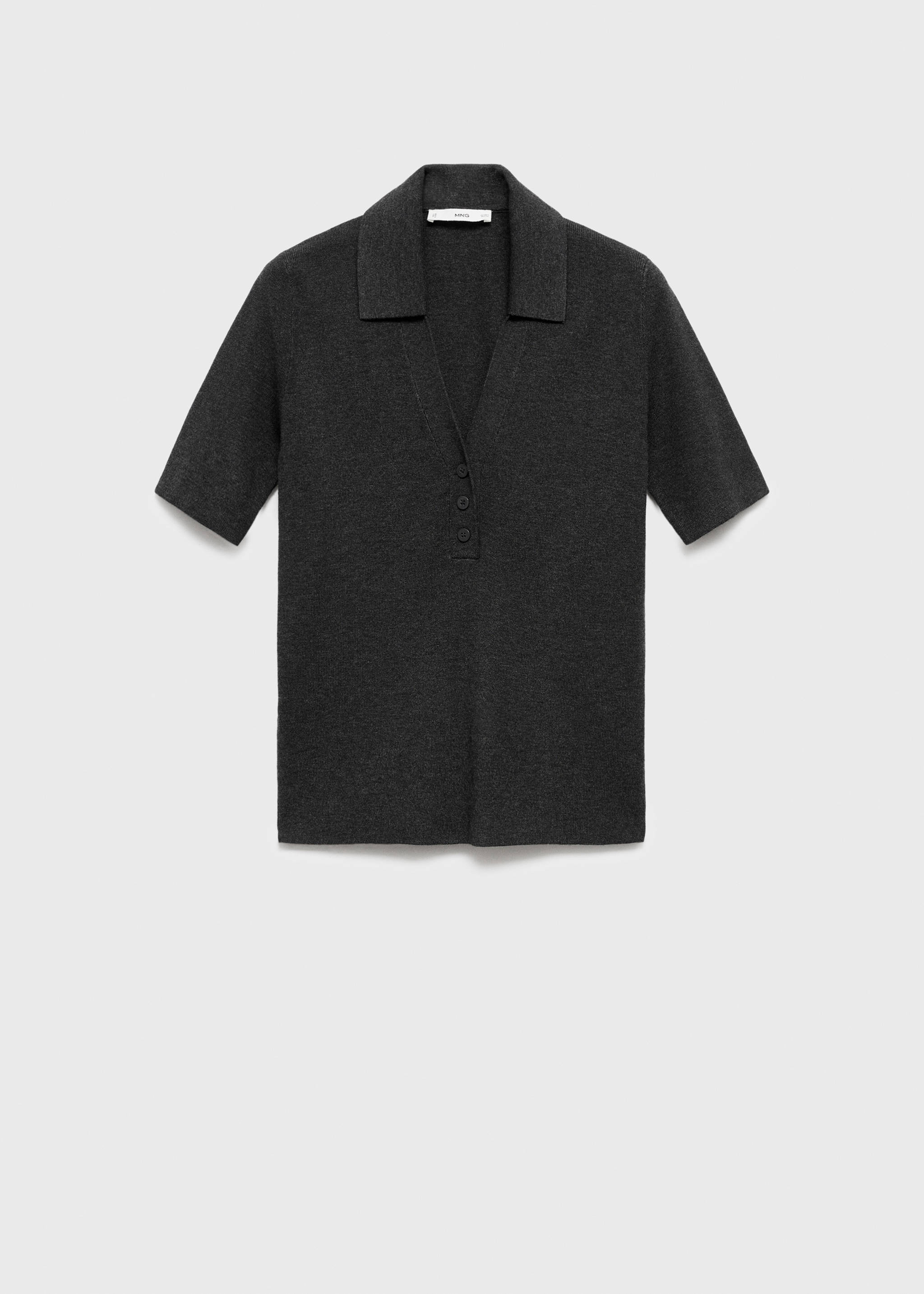 Fine-knit sweater with shirt collar - Article without model