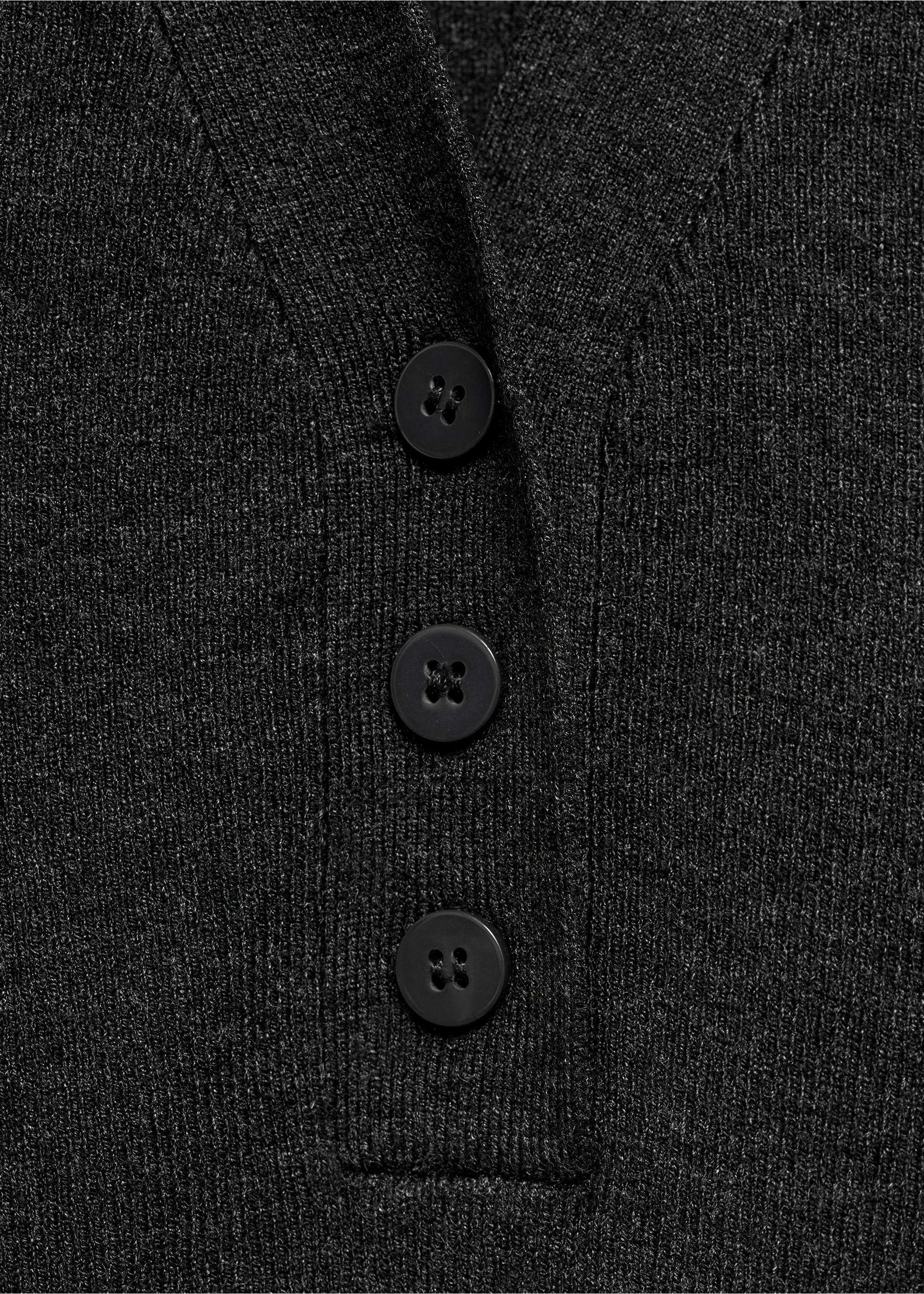 Svetr s košilovým límečkem z jemného úpletu - Detail zboží 0, Středně šedá vigore. Ref: 17065981-00.