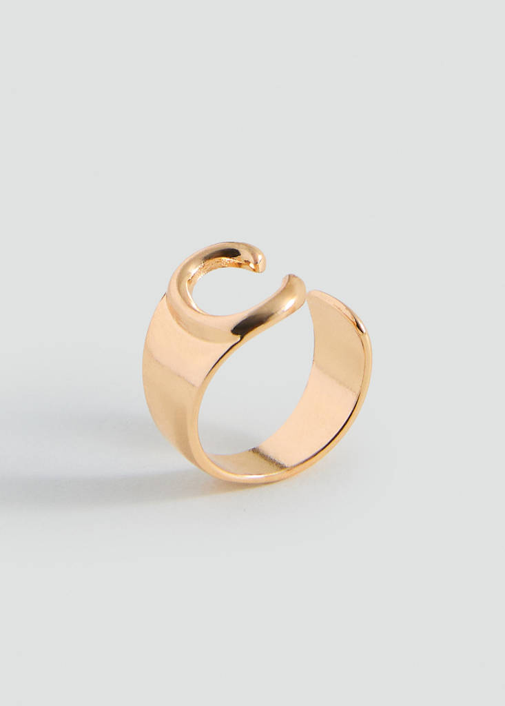Ring with letter design - Teen Girl | MANGO OUTLET United Kingdom