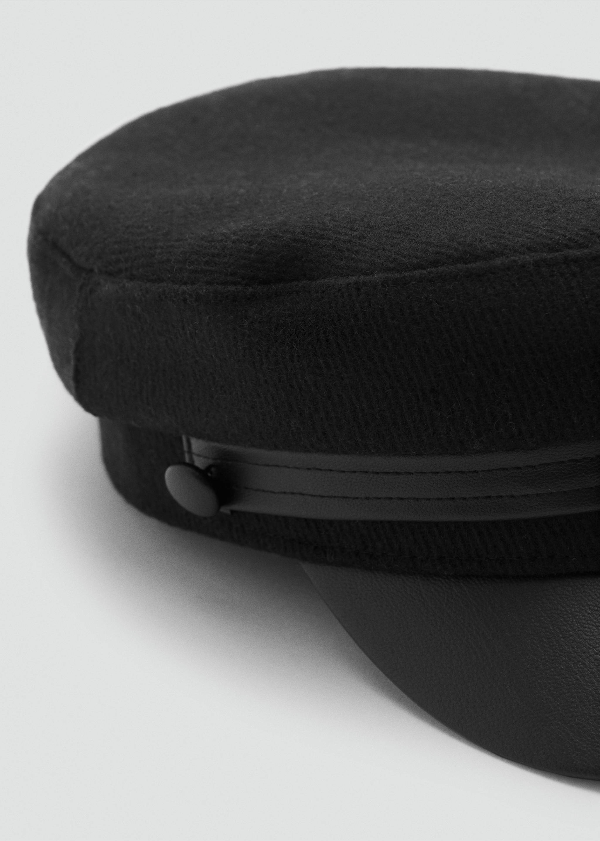 Baker sapka gyapjúkeverékből - A termék adatai 1, Fekete. Ref: 17065991-00.