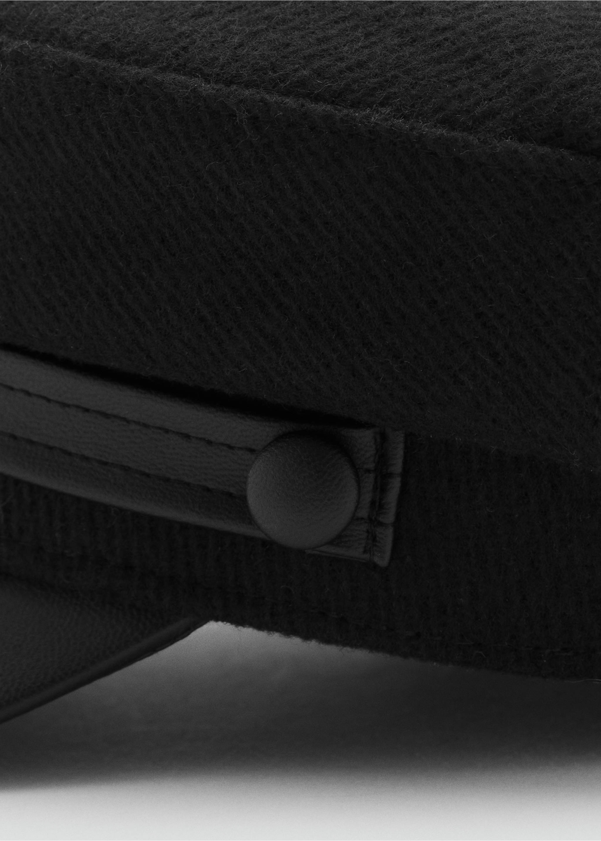 Baker sapka gyapjúkeverékből - A termék adatai 2, Fekete. Ref: 17065991-00.