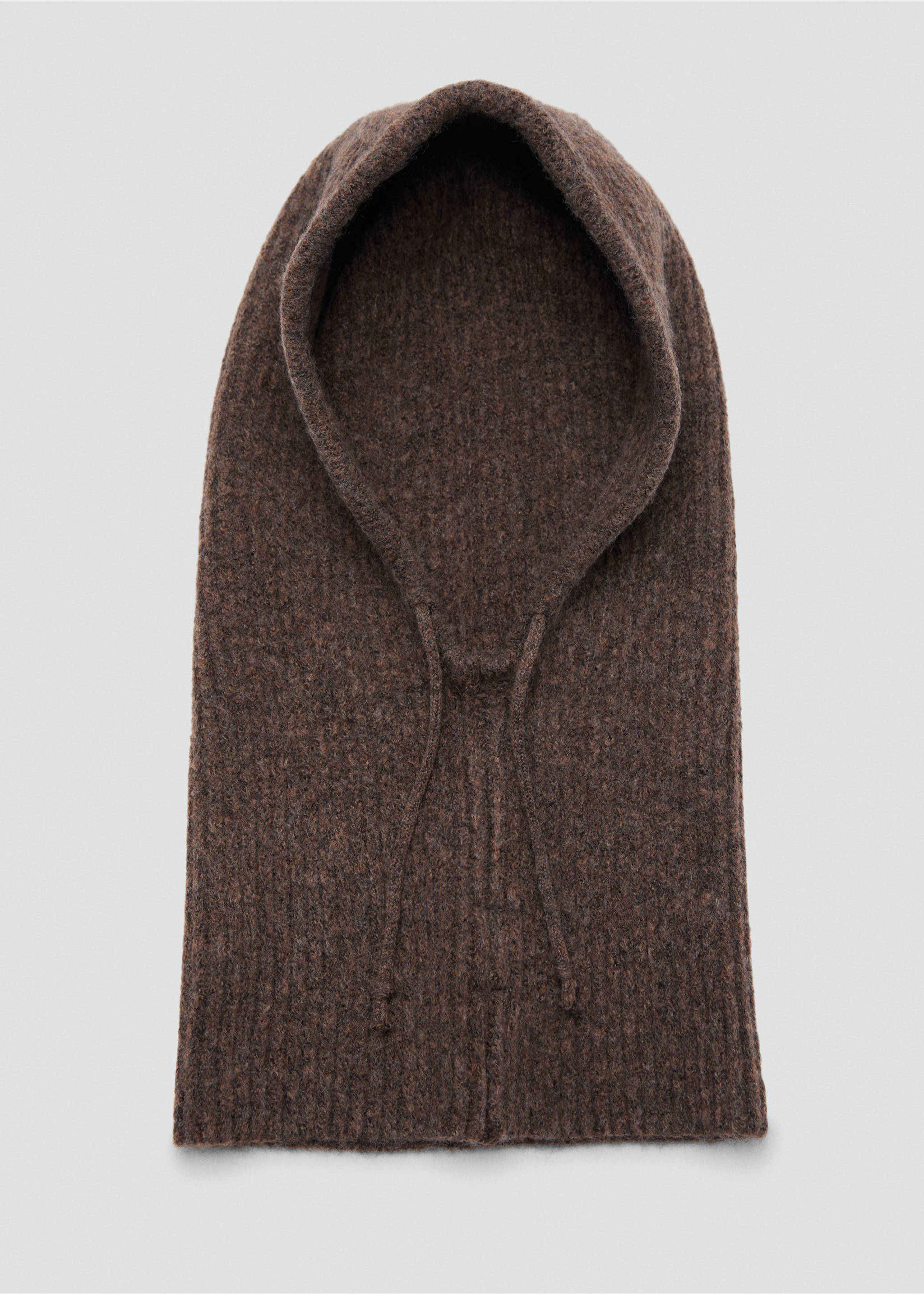Knitted balaclava - Details of the article 1, Brown. Ref: 17065996-00.