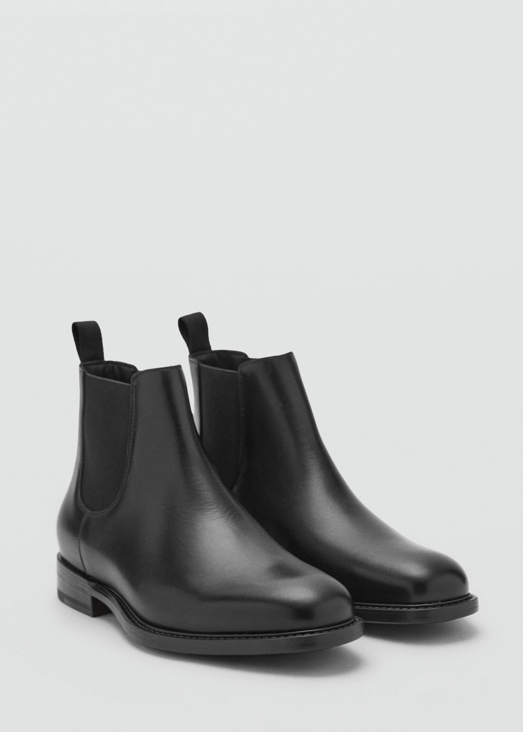 Bottines chelsea cuir effet patiné - Plan moyen