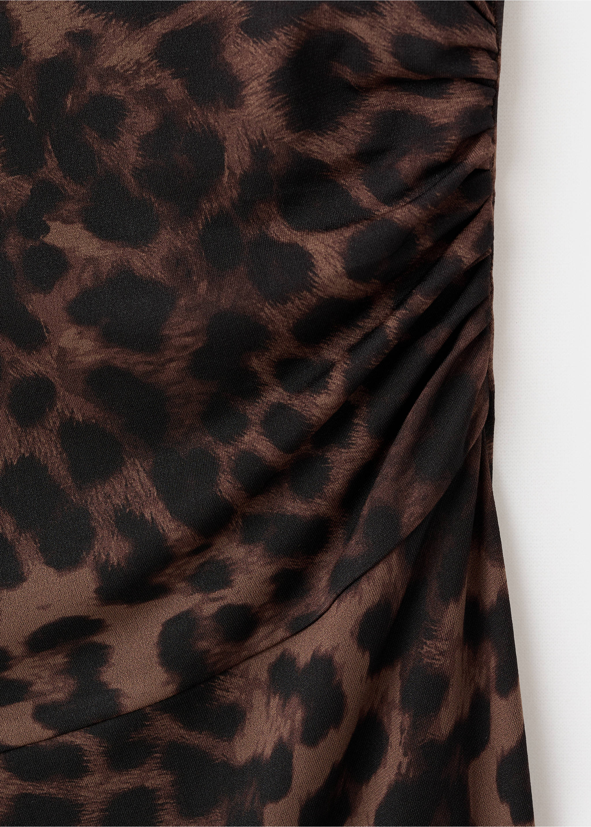 Getailleerde jurk met luipaardprint - Detail van het artikel 8, Bruin. Ref: 17066003-00.
