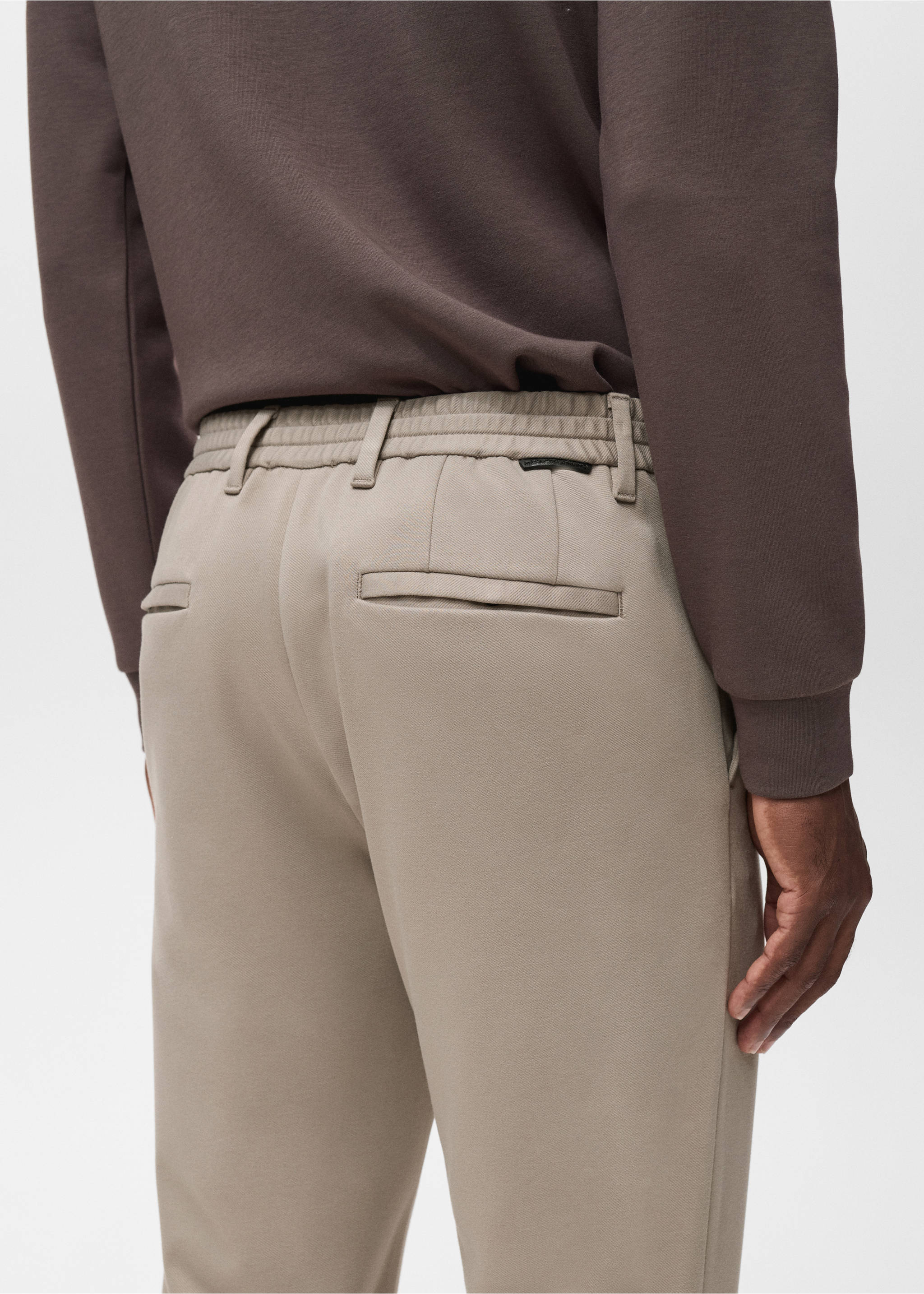 Pantalon slim-fit comfort stretch cordon - Détail de l'article 3, Gris clair/pastel. Ref: 17066326-00.