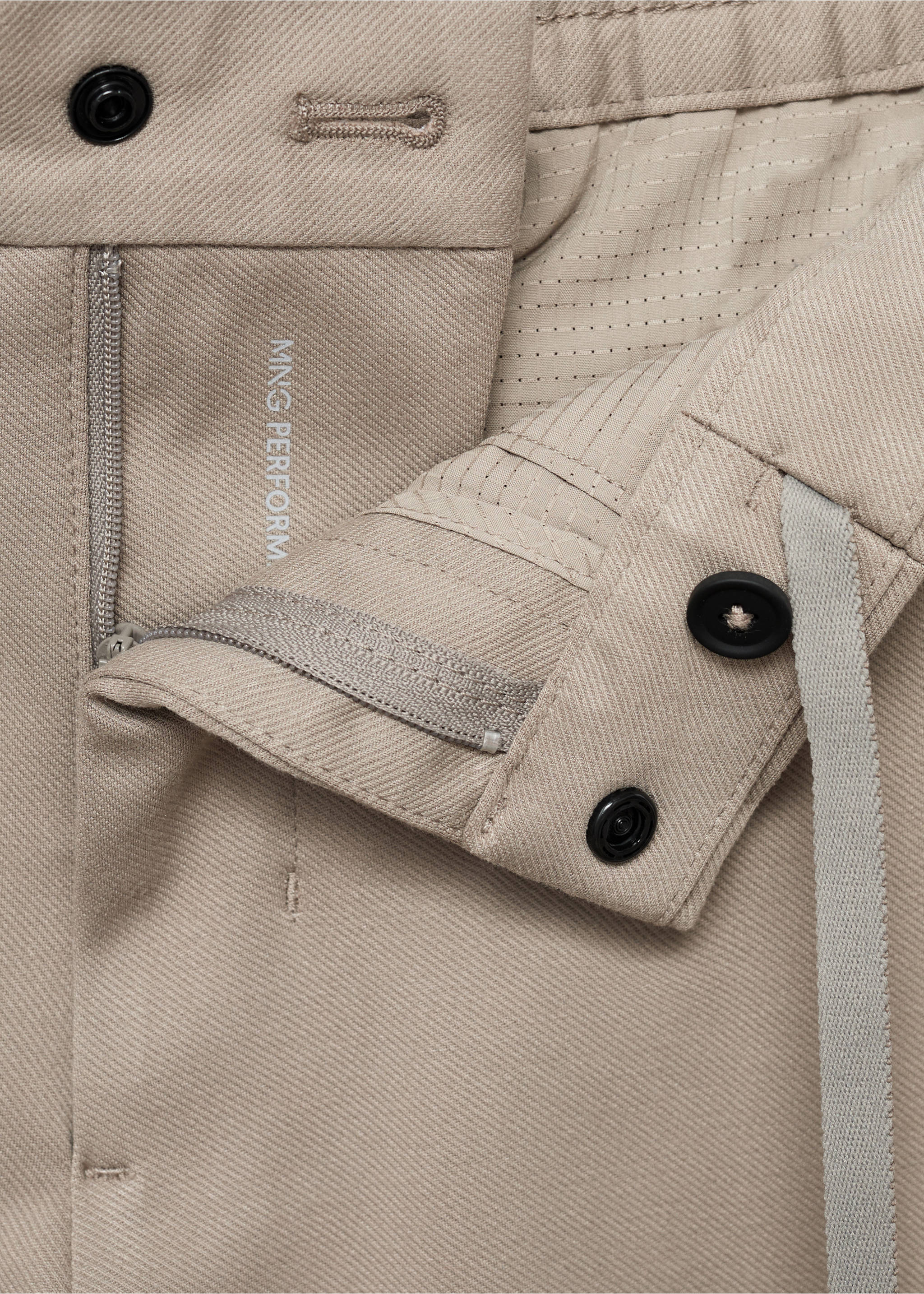 Pantalon slim-fit comfort stretch cordon - Détail de l'article 8, Gris clair/pastel. Ref: 17066326-00.