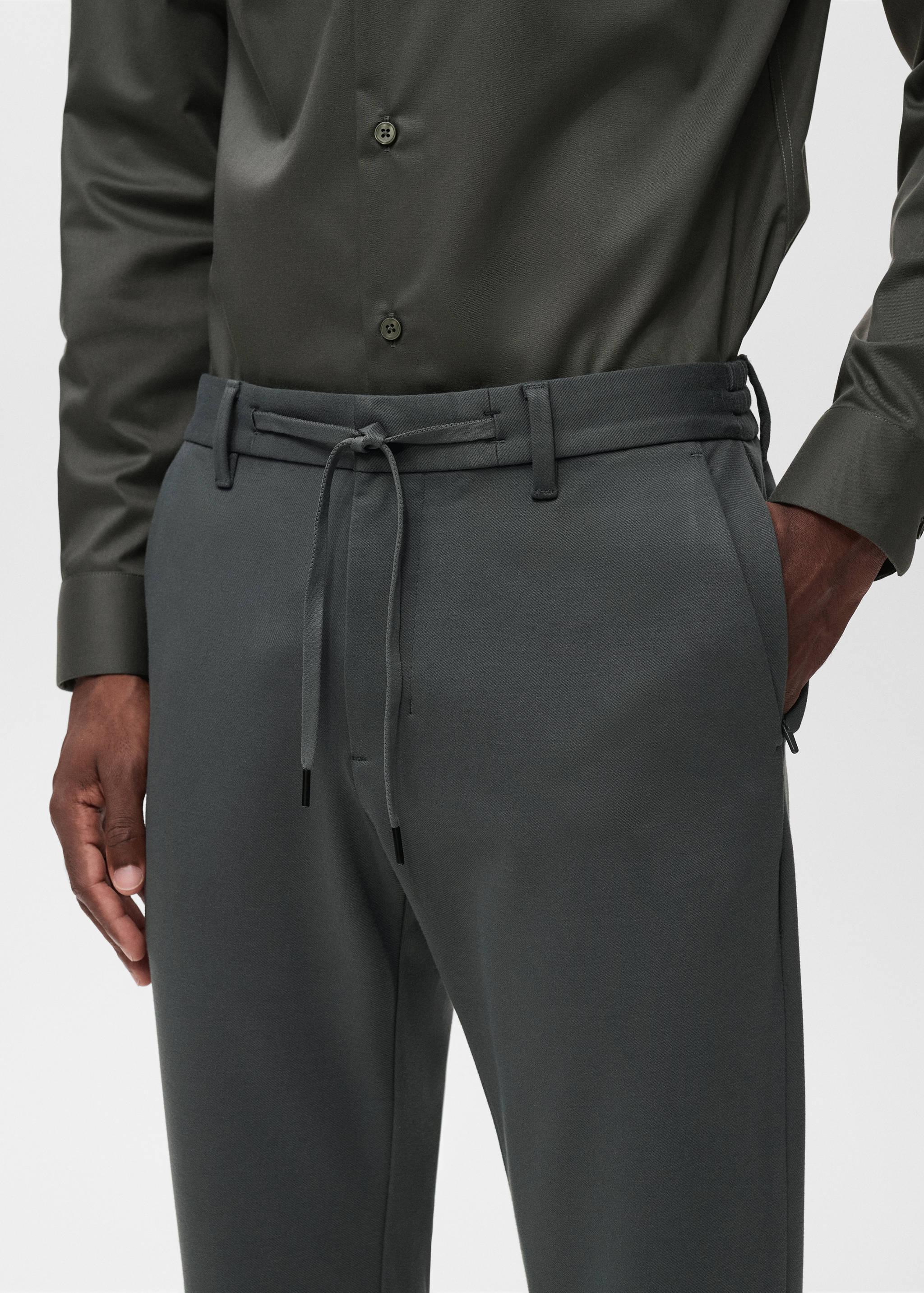 Παντελόνι slim fit comfort stretch κορδόνι - Λεπτομέρεια του προϊόντος 1