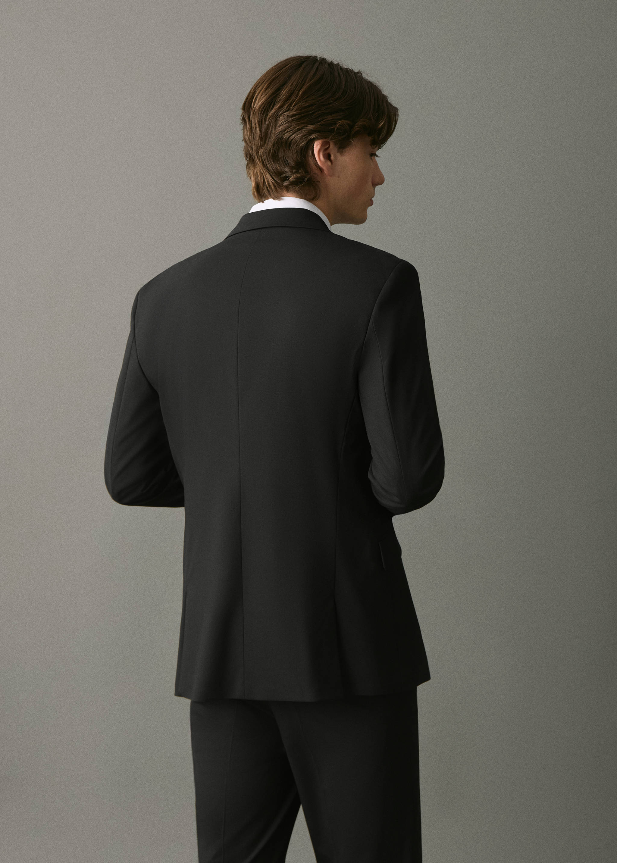 Straight-fit suit jacket - Reverse of the article
