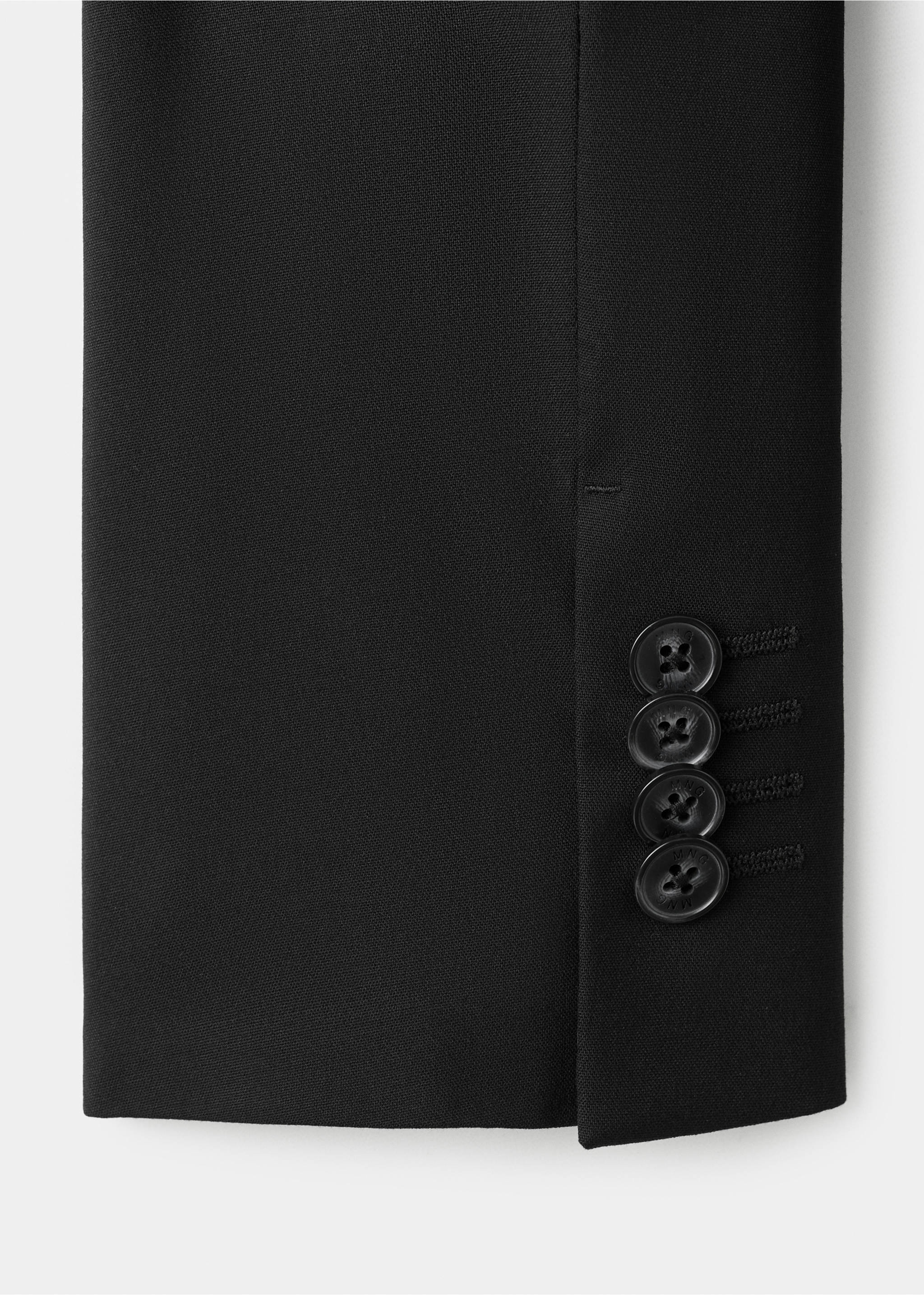 Straight-fit suit jacket - Details of the article 0, Black. Ref: 17066327-00.