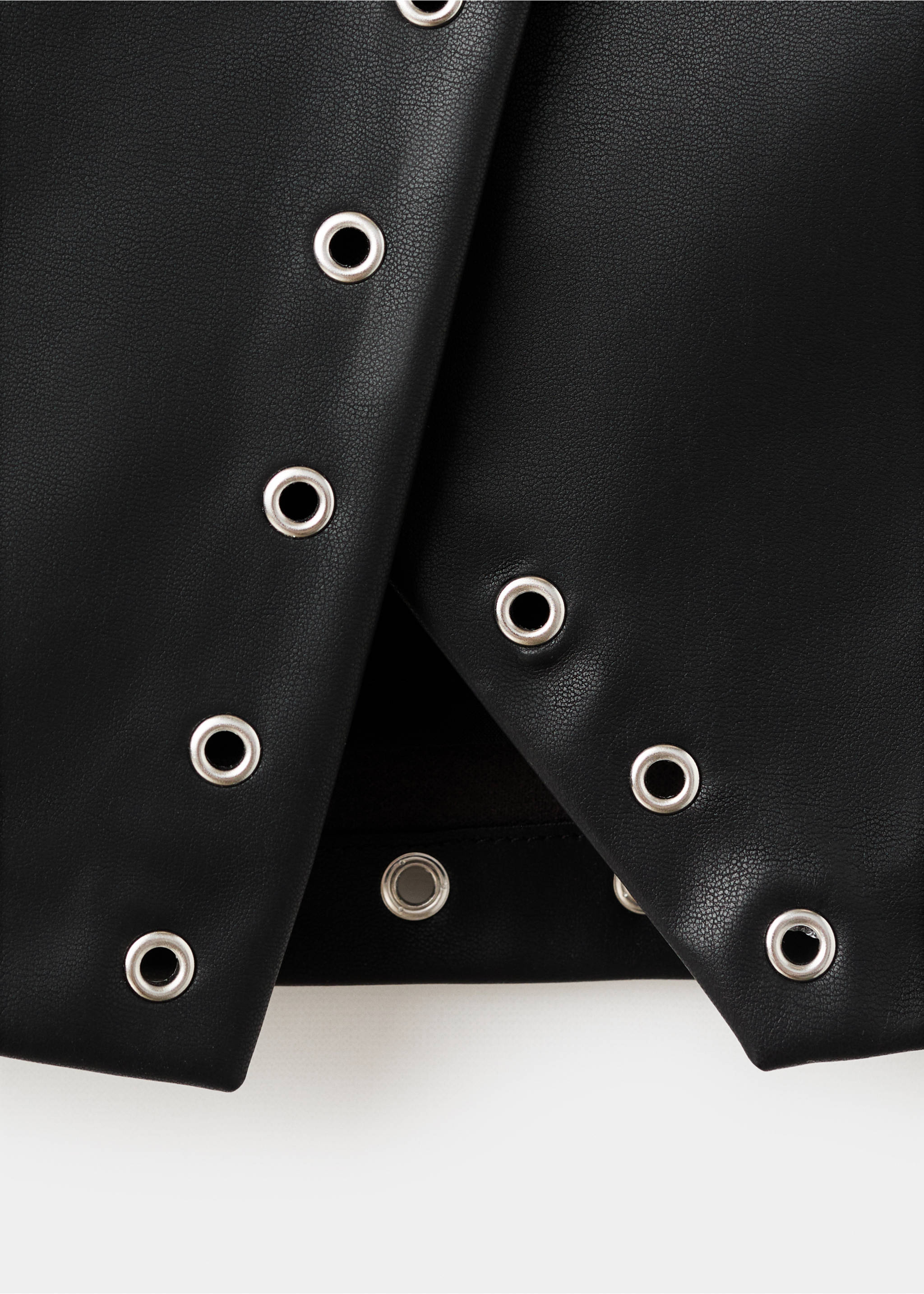 Rock-Culotte in Lederoptik mit Studs - Detail des Artikels 8, Schwarz. Ref: 17066331-00.