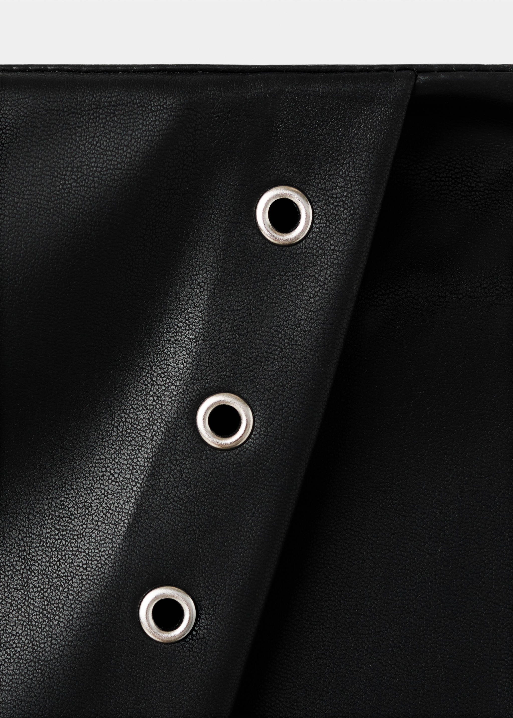 Rock-Culotte in Lederoptik mit Studs - Detail des Artikels 0, Schwarz. Ref: 17066331-00.