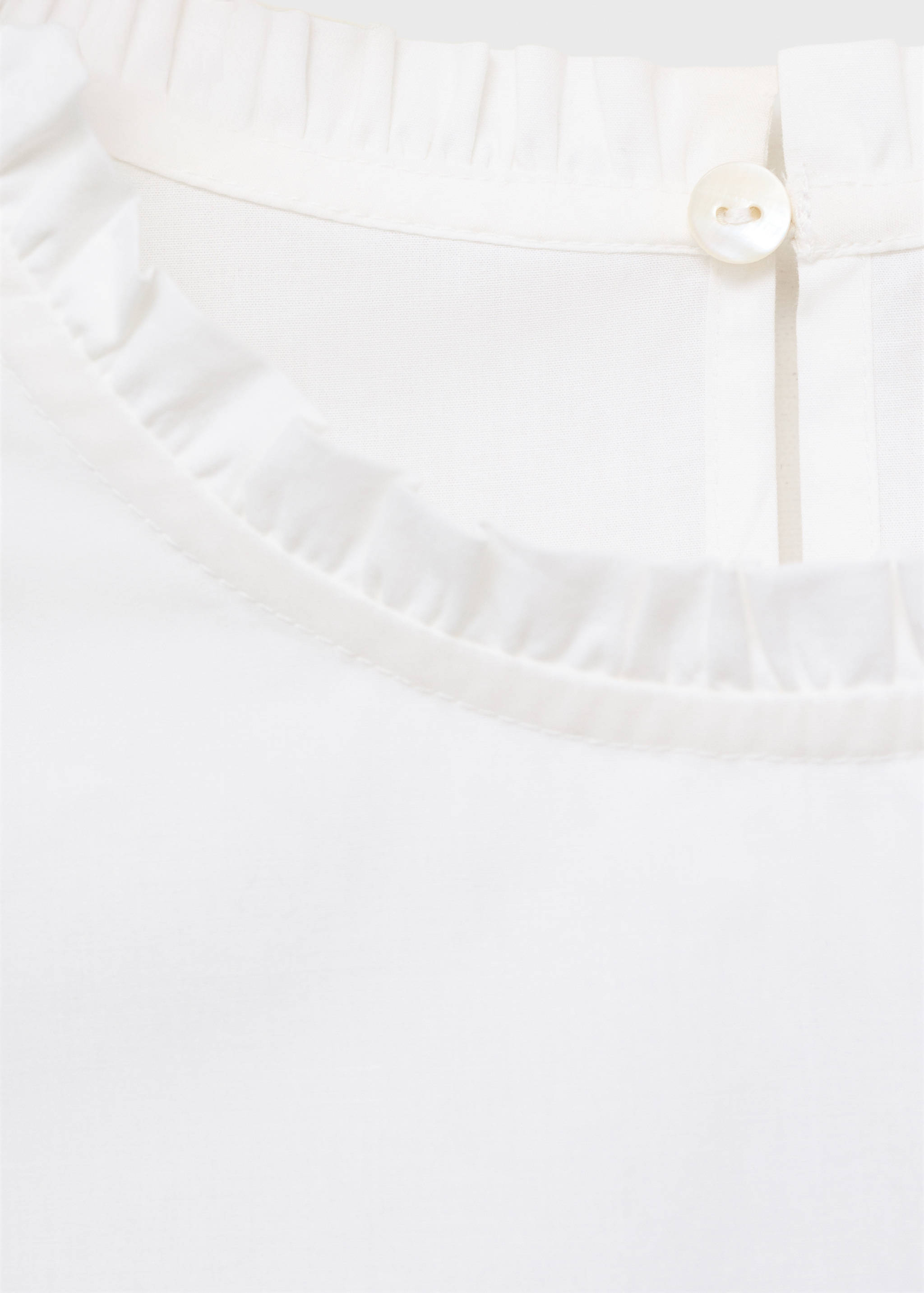 Ruffled cotton blouse - Details of the article 0