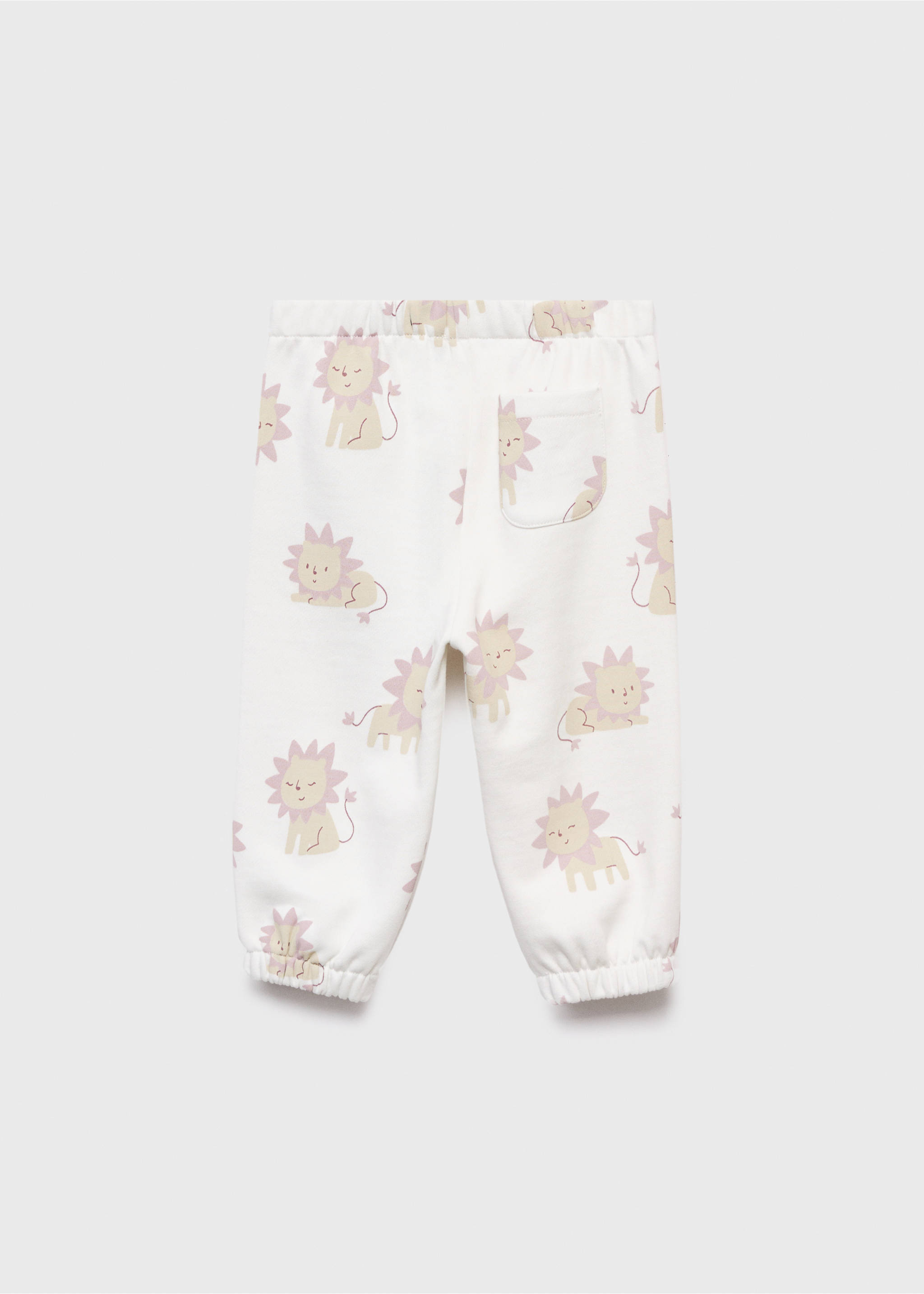 Printed cotton joggers - Reverse of the article, Off White. Ref: 17066342-00.
