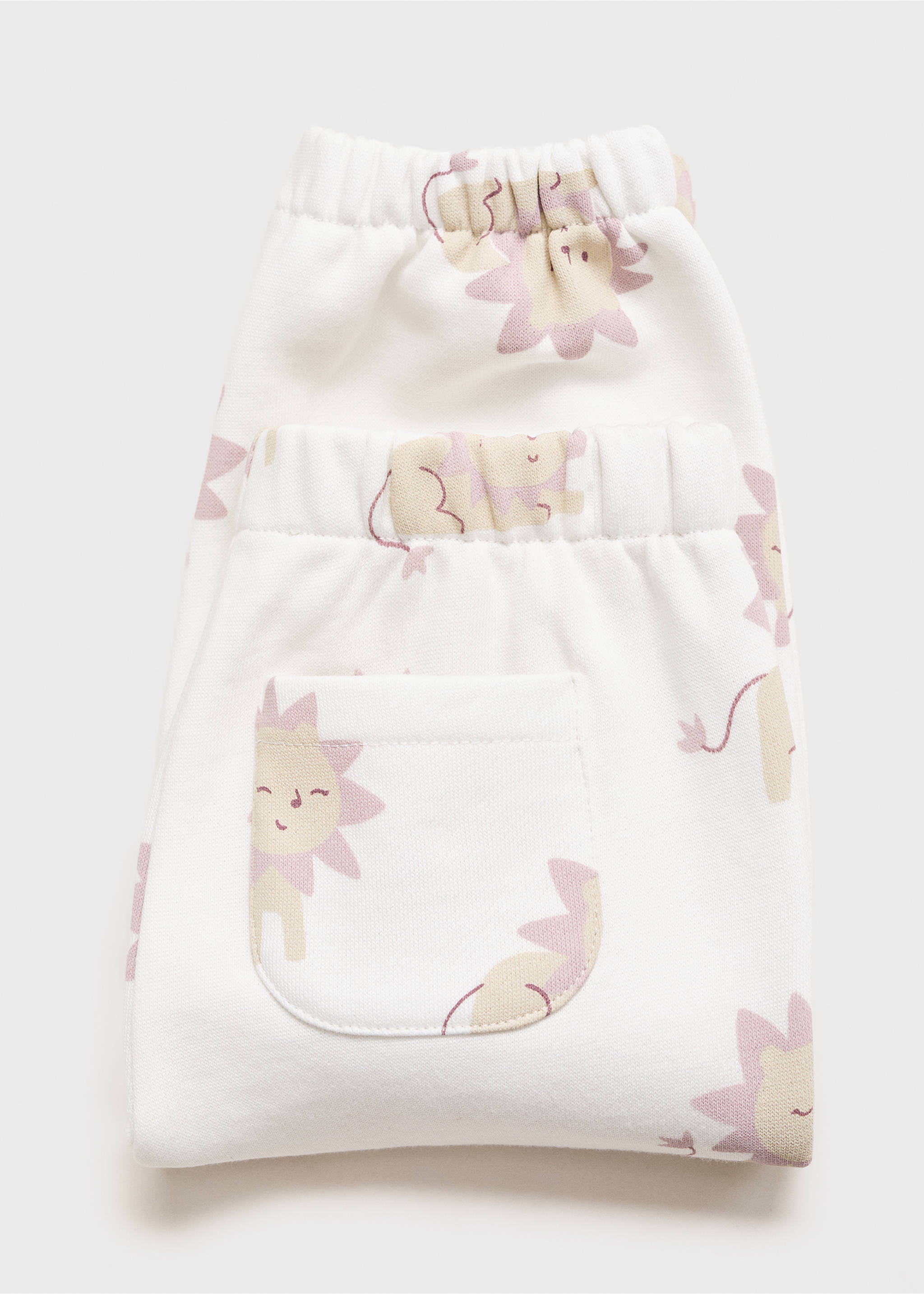 Printed cotton joggers - Details of the article 0, Off White. Ref: 17066342-00.