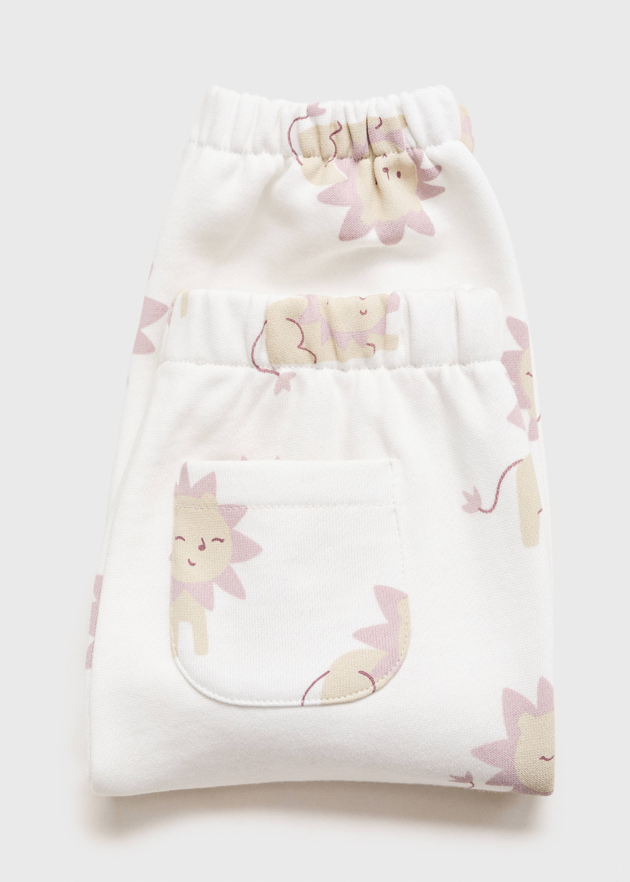 Printed cotton joggers - Details of the article 0