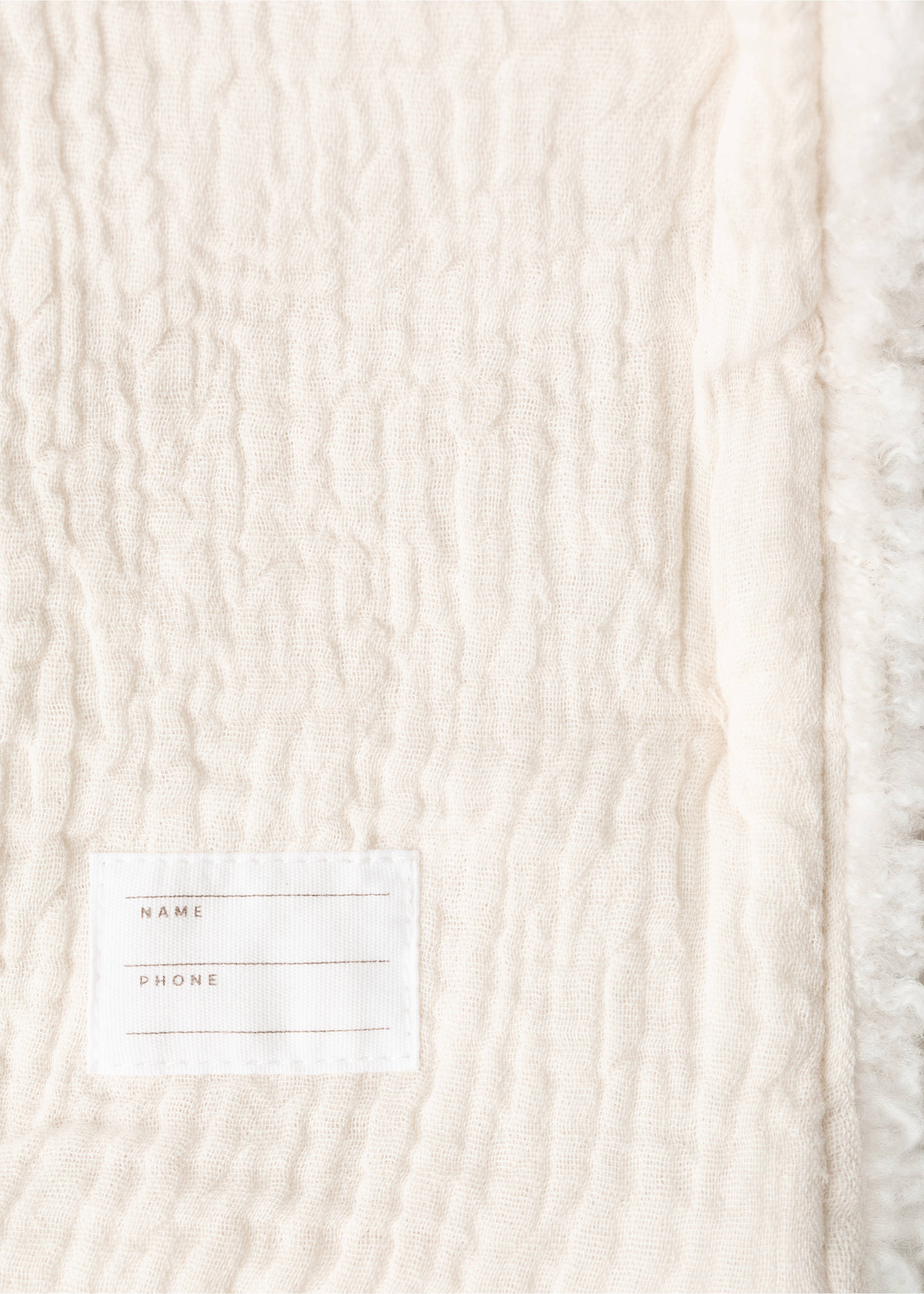 Shearling-effect hooded coat - Details of the article 0, Ecru. Ref: 17066345-00.