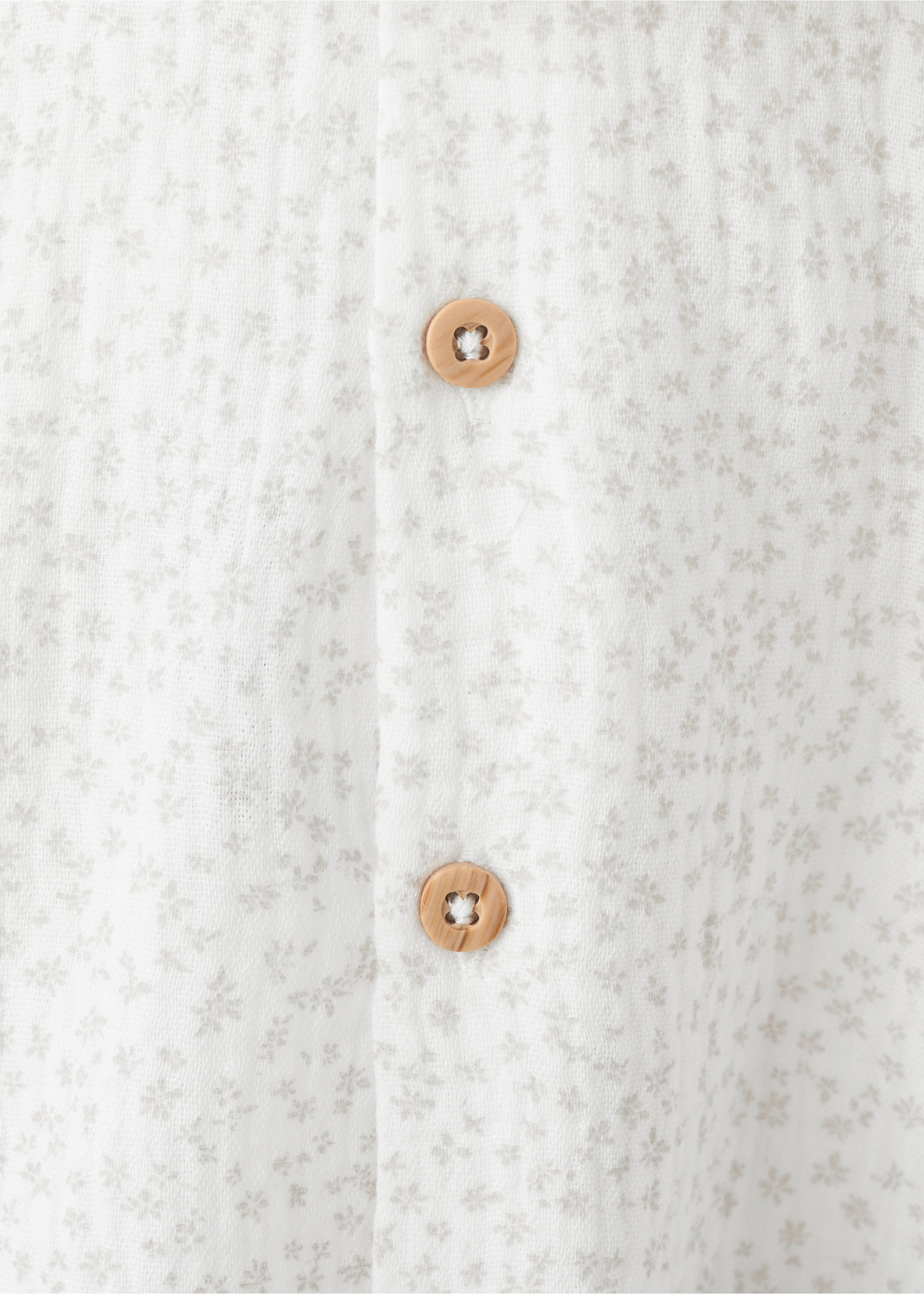 Blusa algodón estampado flores - Detalle del artículo 0, Blanco roto. Ref: 17066353-00.