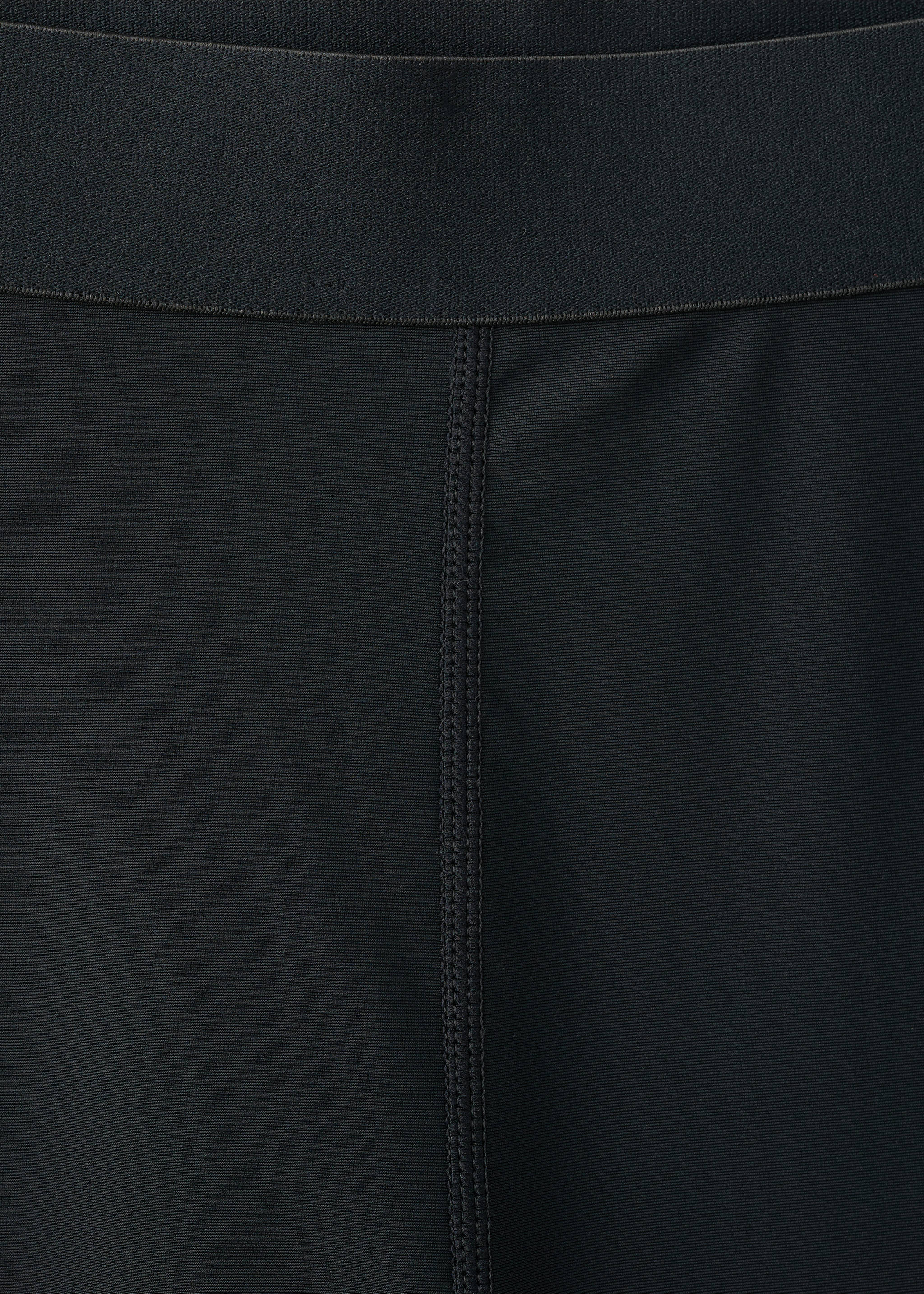Close-up of black leggings showing the elastic waistband., Black. Ref: 17066356-00.