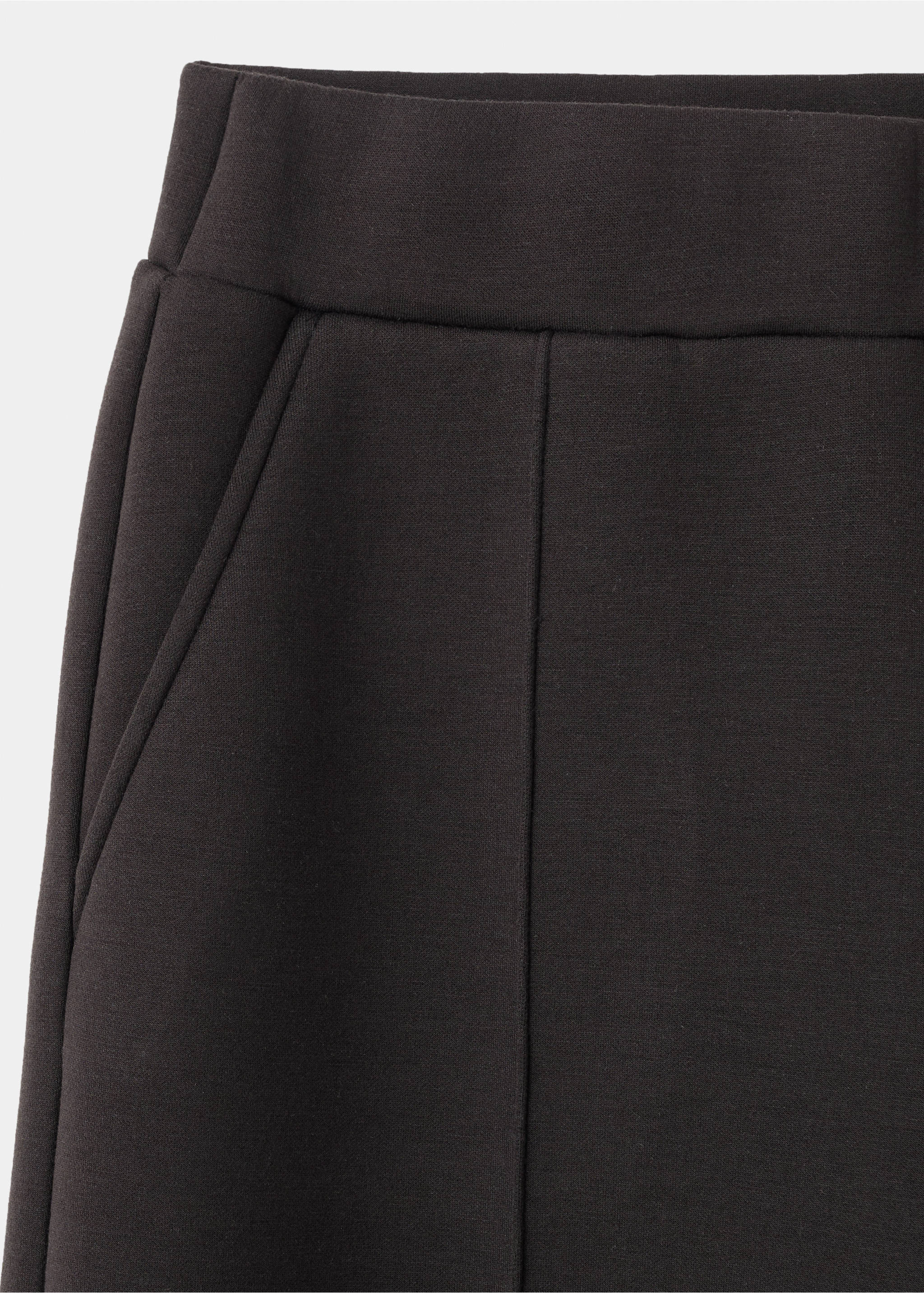 Jogger trousers with seam detail - Details of the article 8, Brown. Ref: 17066358-00.