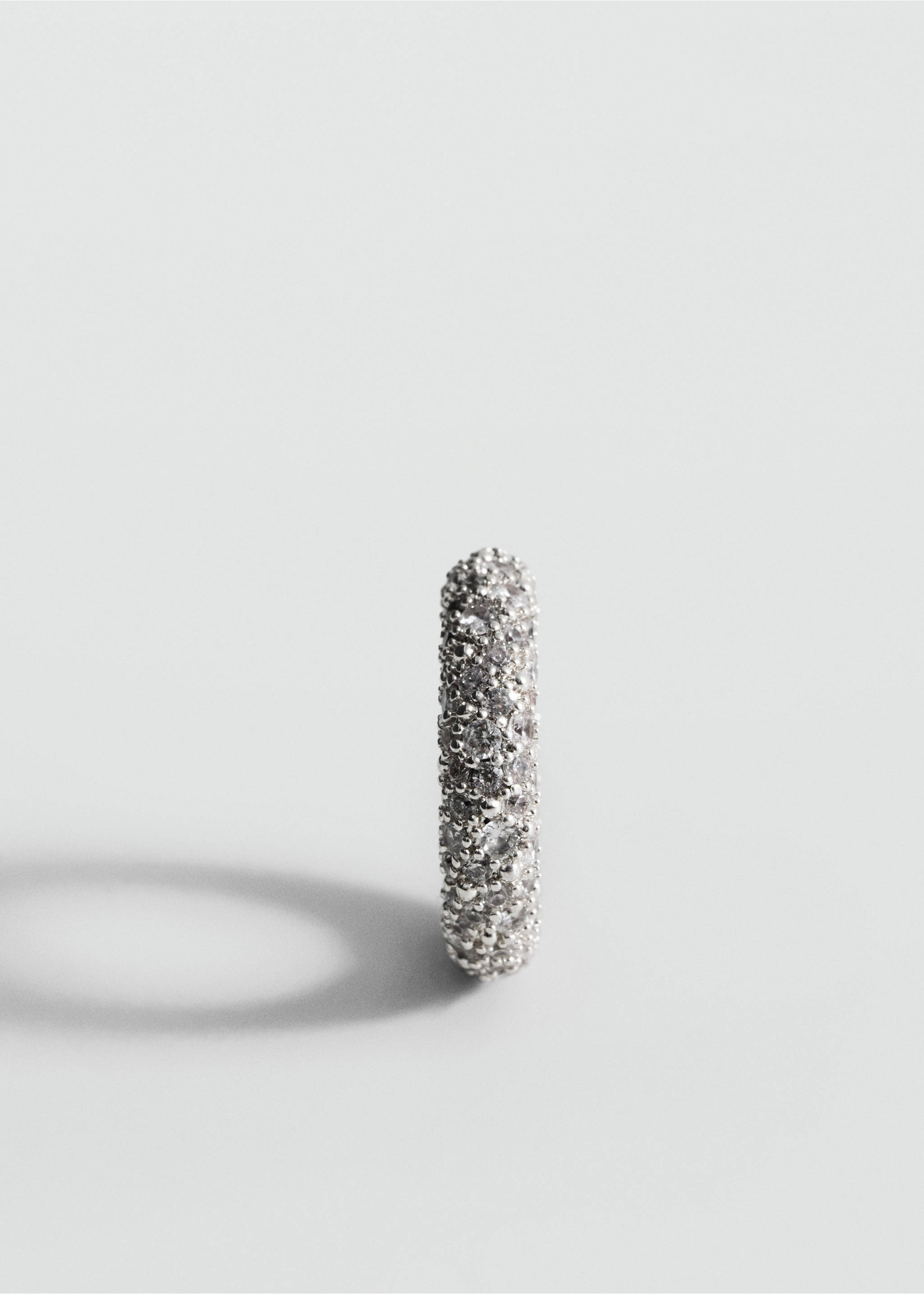 Mixed crystal ring - Details of the article 1, Silver. Ref: 17066359-00.