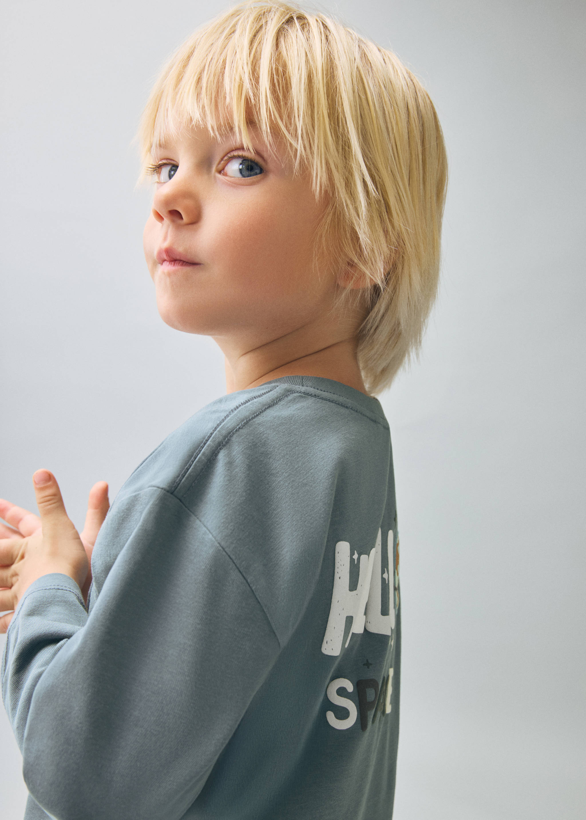 Printed cotton-blend T-shirt - Details of the article 1