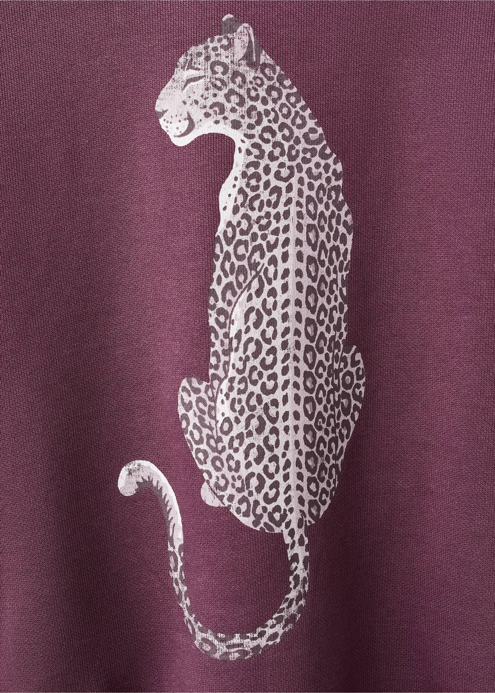 Sudadera algodón estampada - Detalle del artículo 0, Granate. Ref: 17066727-00.