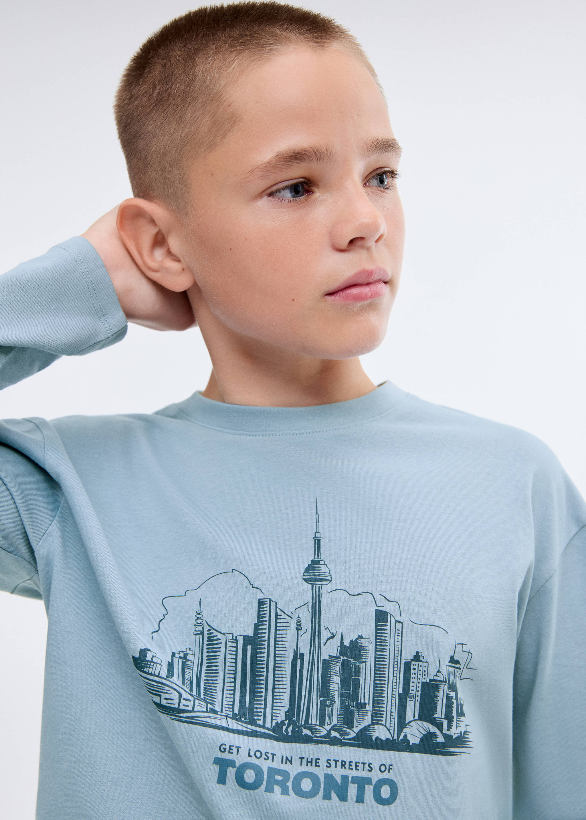 T-shirt manches longues imprimé - Détail de l'article 1
