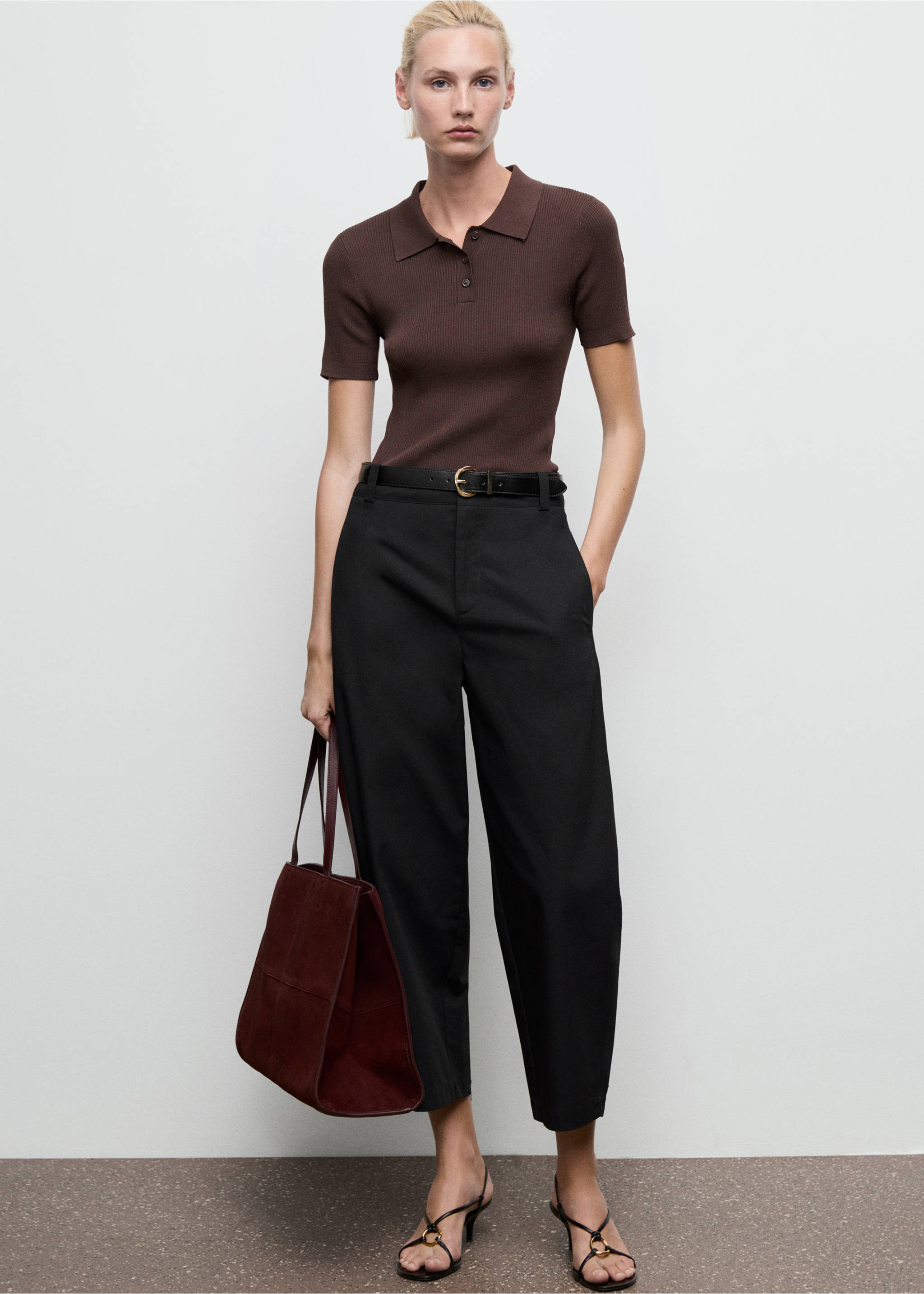 High-waisted balloon trousers - General plane, Black. Ref: 17066731-00.