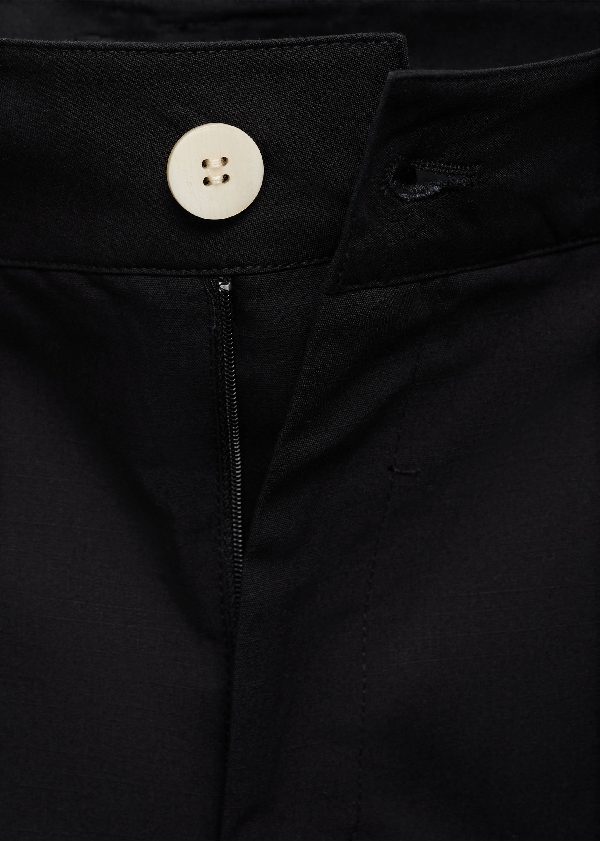 High-waisted balloon trousers - Details of the article 8, Black. Ref: 17066731-00.