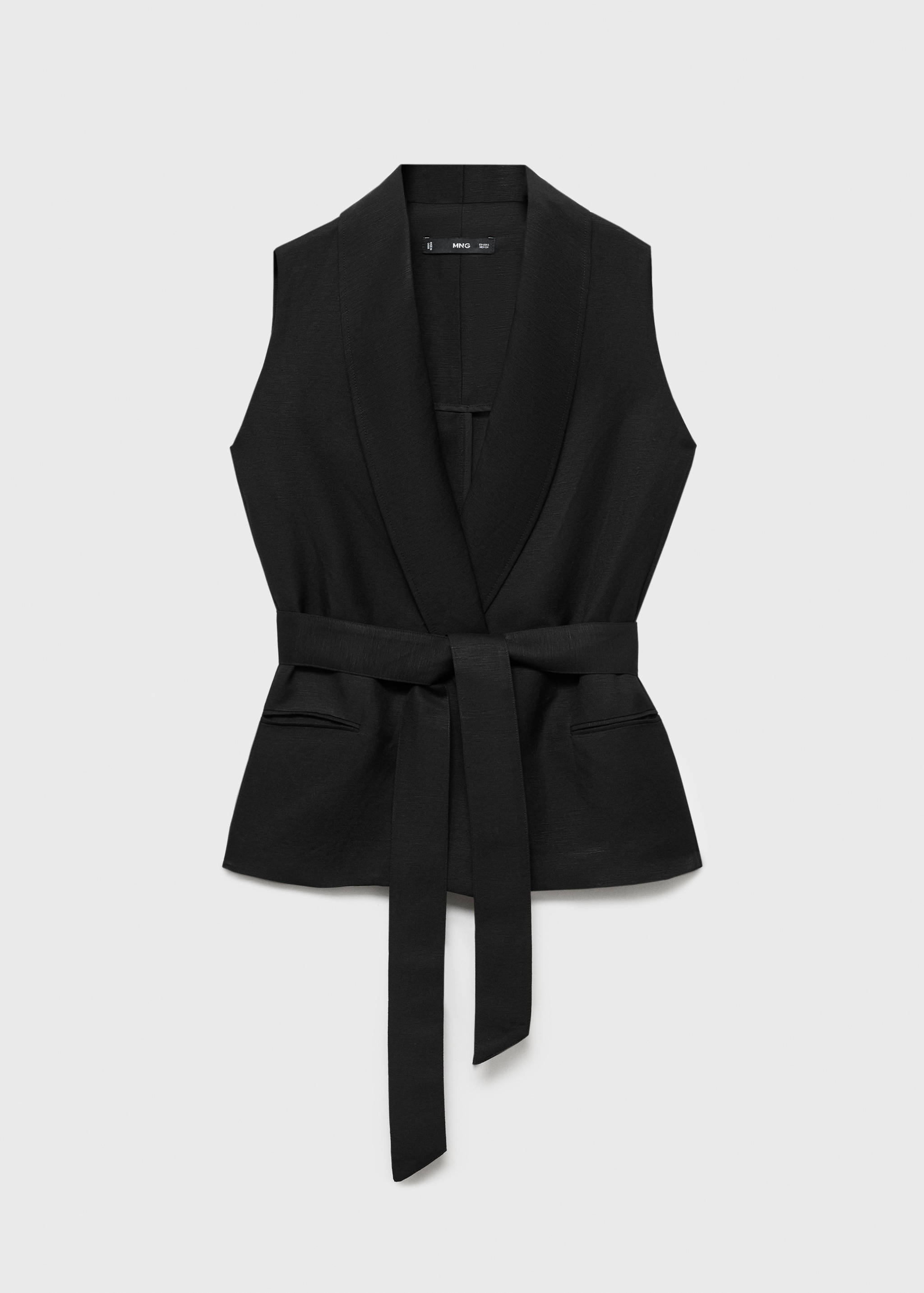 Gilet costume lin ceinture - Article sans modèle