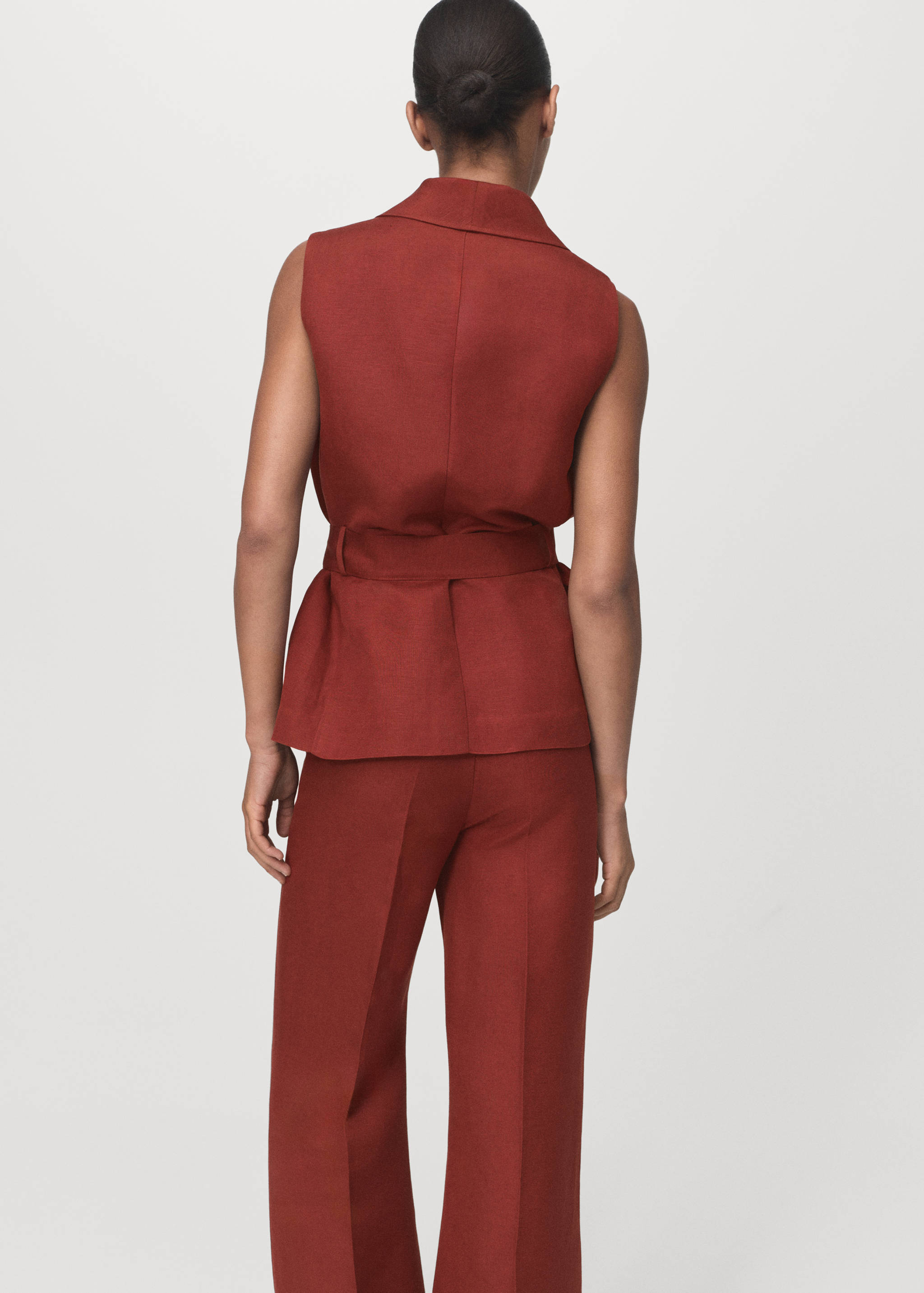 Gilet costume lin ceinture - Détail de l'article 1