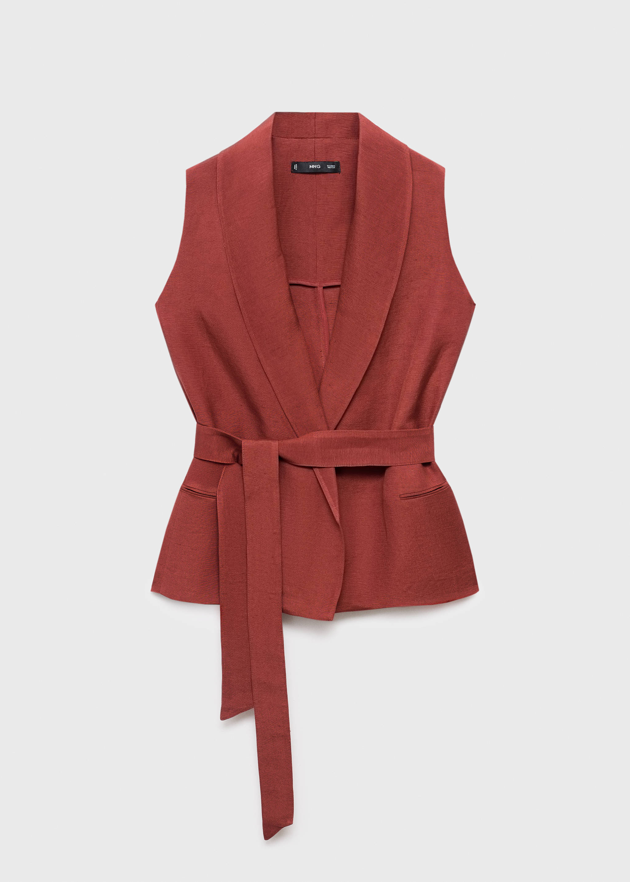 Gilet costume lin ceinture - Article sans modèle