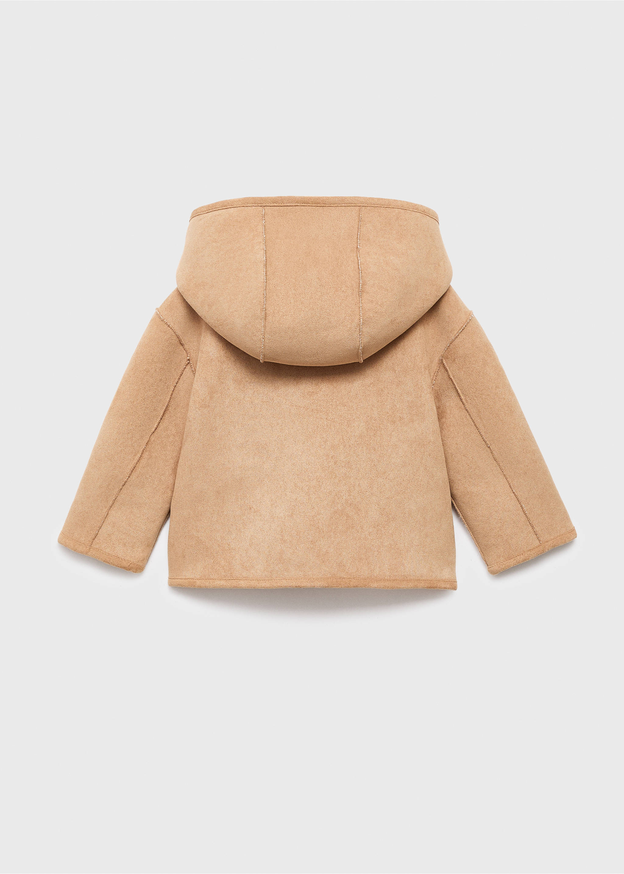 Reversible double-faced teddy coat - Reverse of the article, Medium Brown. Ref: 17066735-00.