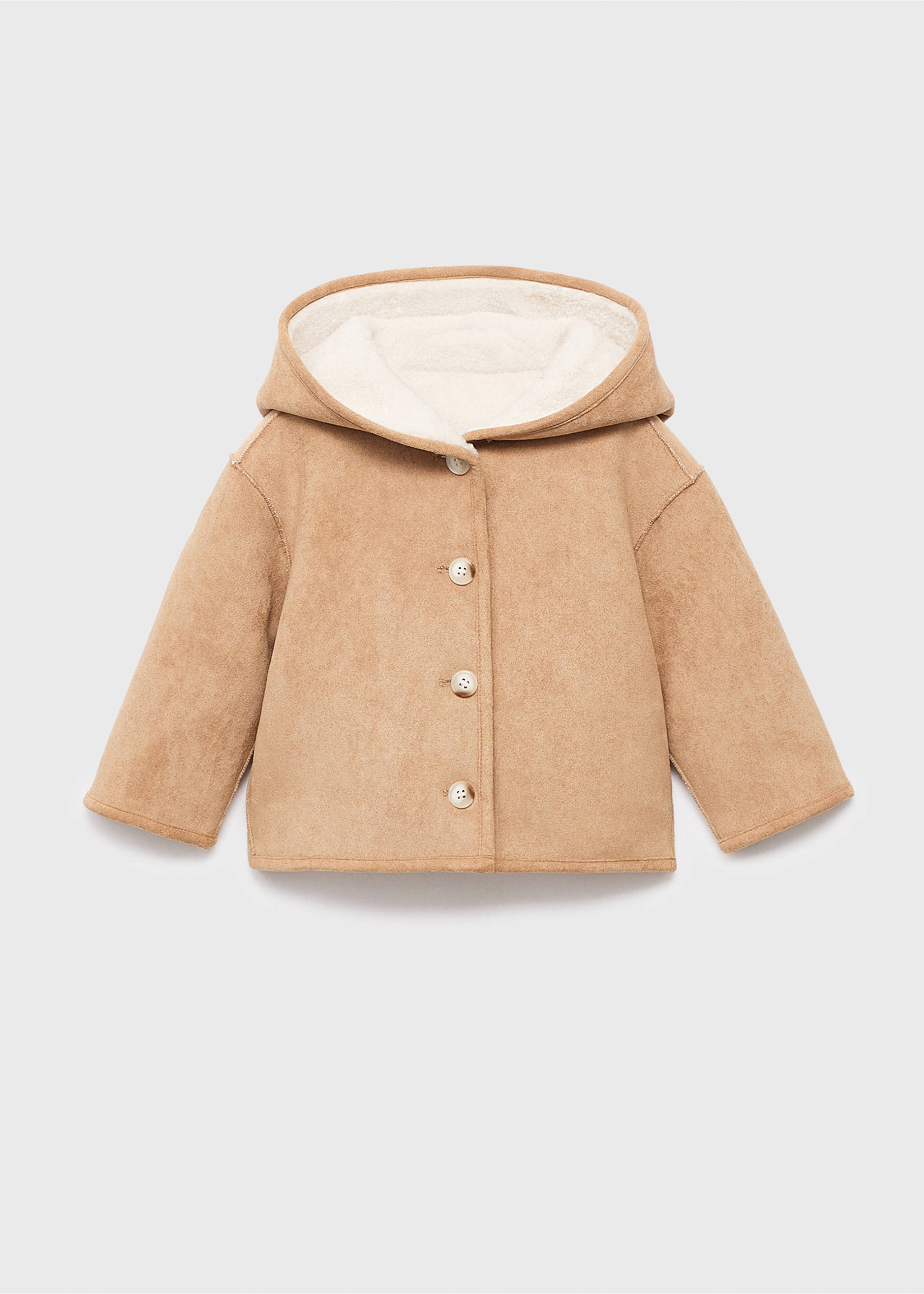 Reversible double-faced teddy coat - Article without model, Medium Brown. Ref: 17066735-00.