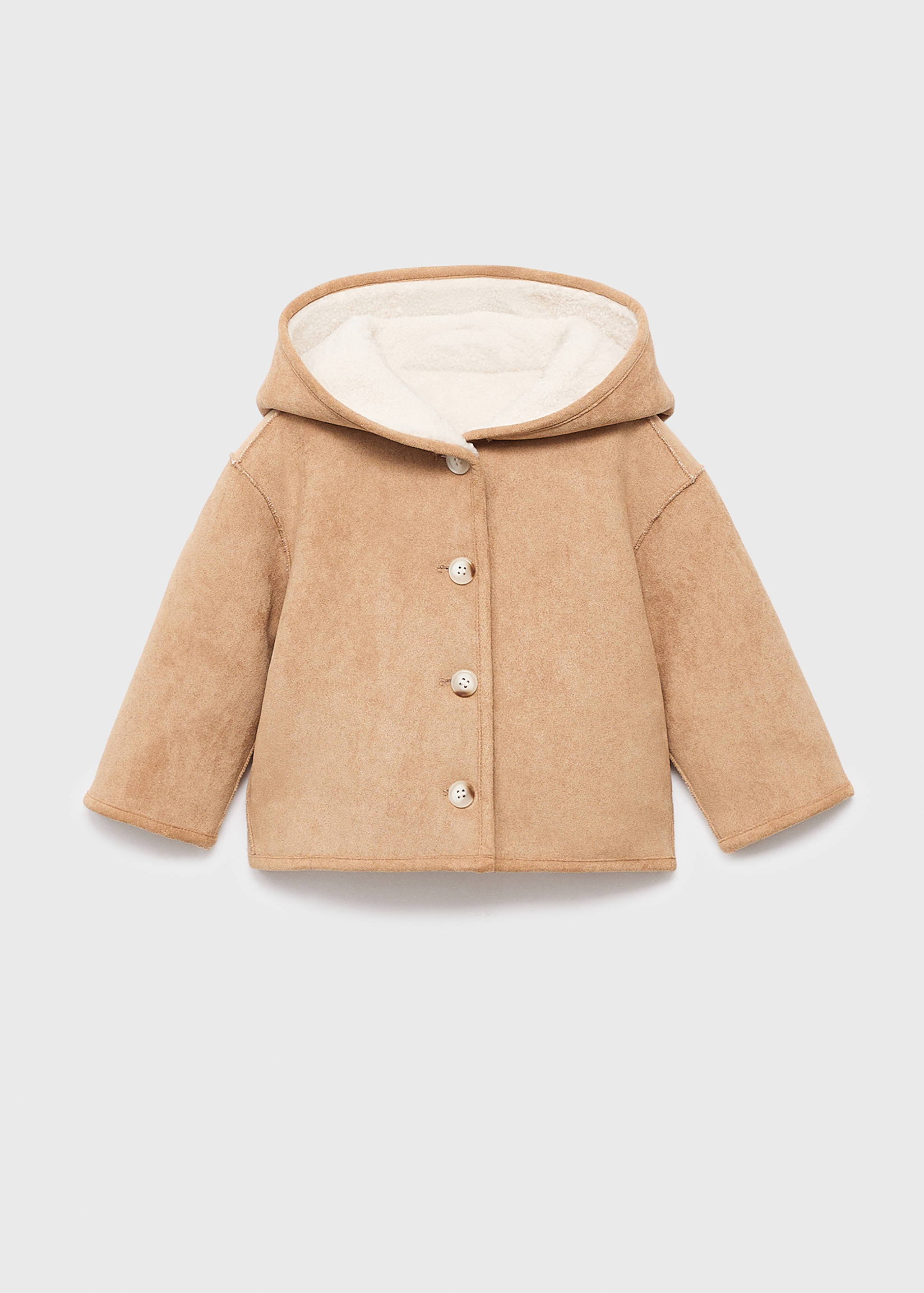 Reversible double-faced teddy coat - Article without model