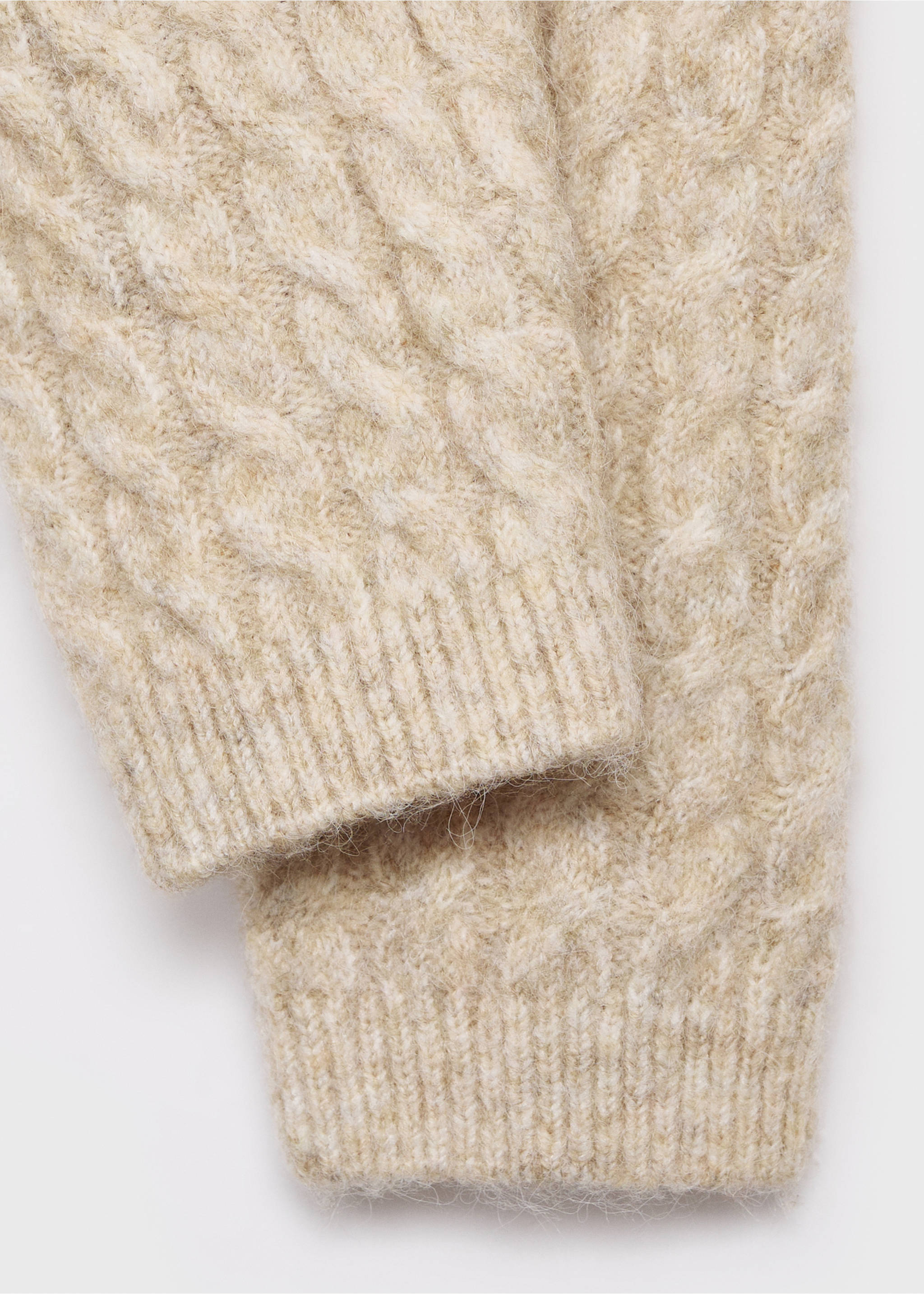 Knitted leggings - Details of the article 0, Sand. Ref: 17066737-00.