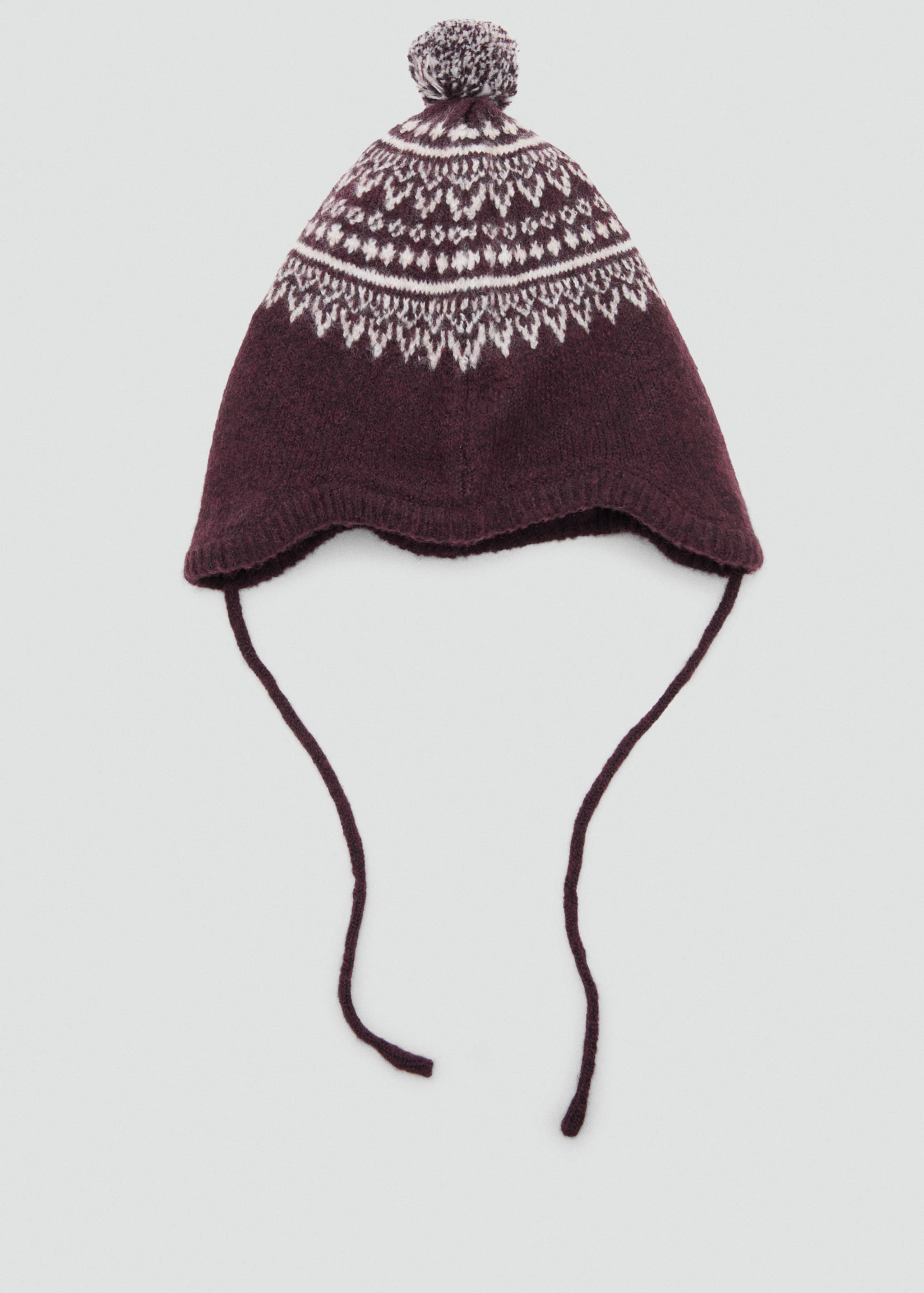 Bobble hat with jacquard pattern - Article without model